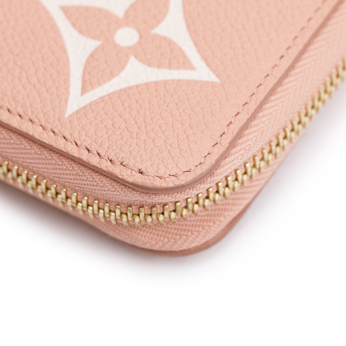 Louis Vuitton Pink Monogram Giant Bicolor Empreint Leather Zippy Wallet