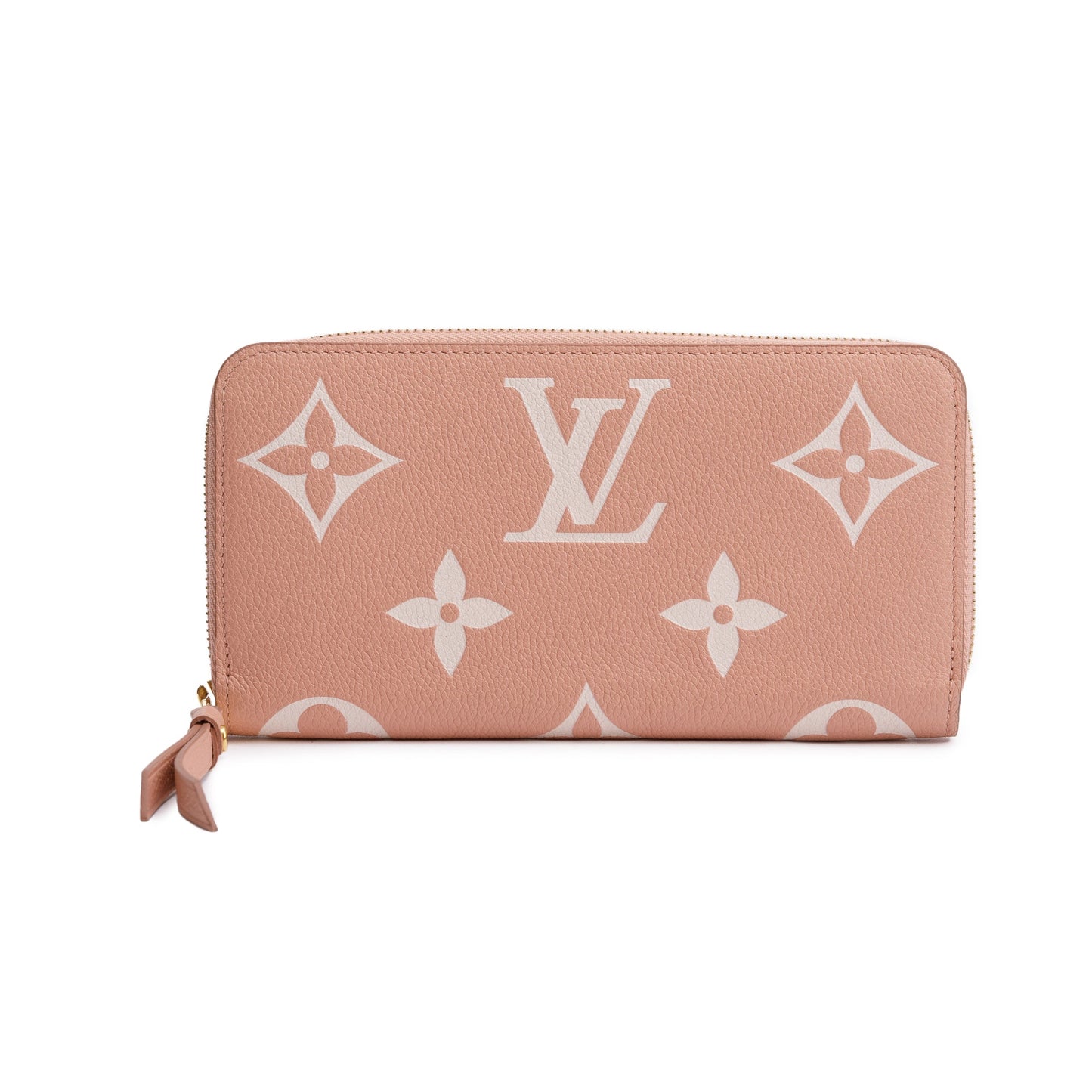 Louis Vuitton Pink Monogram Giant Bicolor Empreint Leather Zippy Wallet