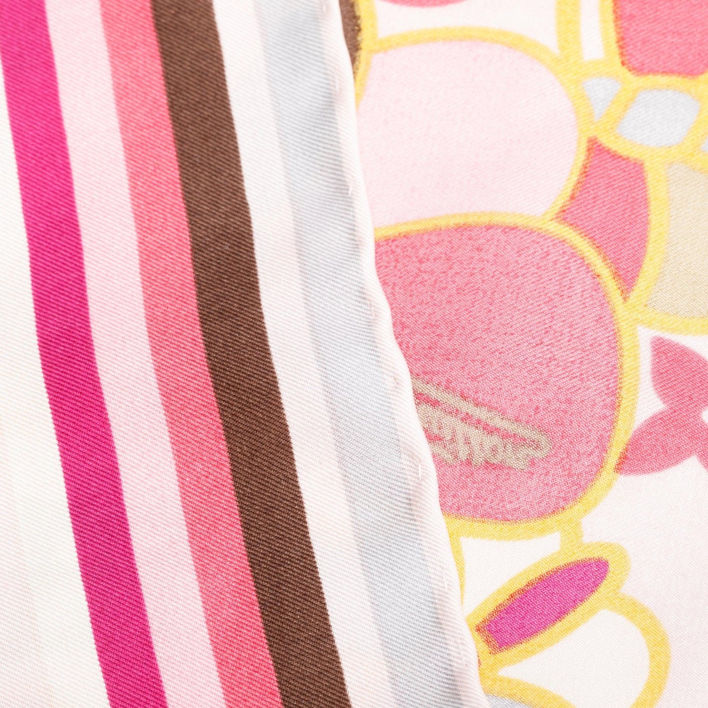 Louis Vuitton Pink Monogram Multicolor Butterfly Motif Square Silk Scarf