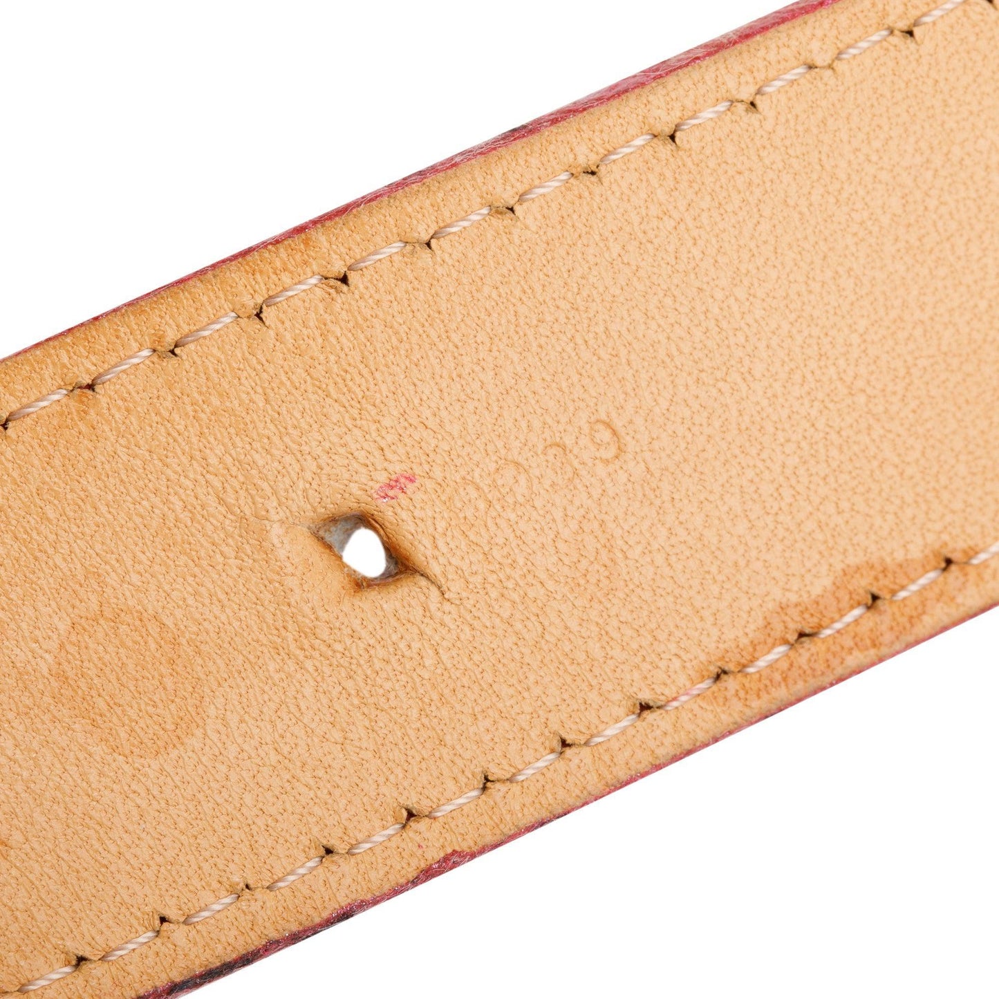 Louis Vuitton Pink Monogram Vernis Leather Ceinture 25MM Belt 90 36