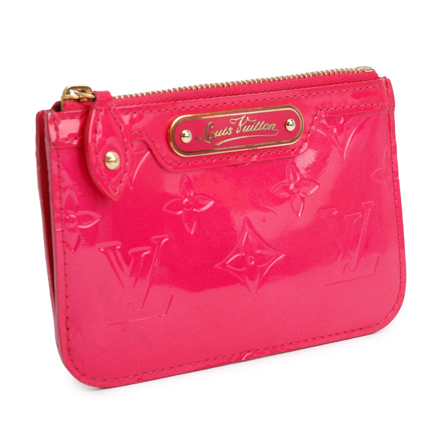 Louis Vuitton Pink Monogram Vernis Leather Key Pouch
