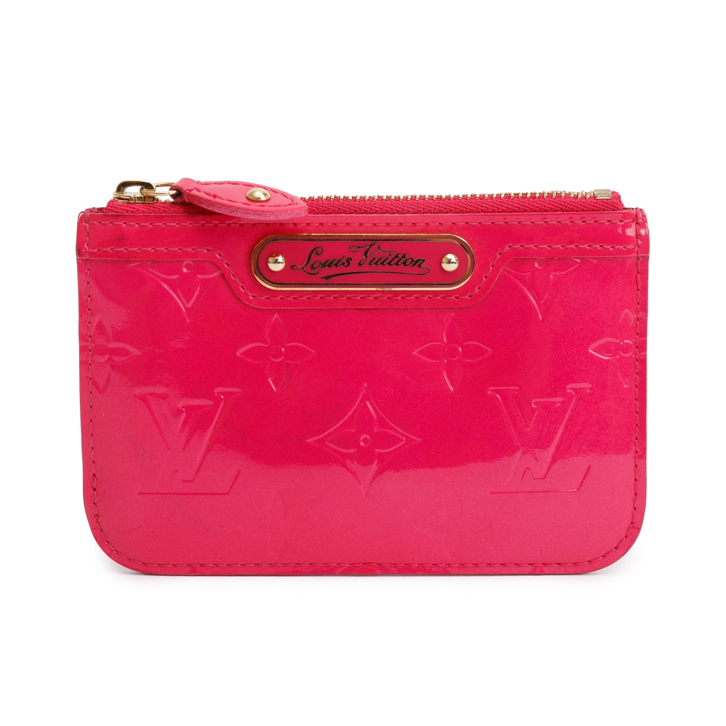 Louis Vuitton Pink Monogram Vernis Leather Key Pouch