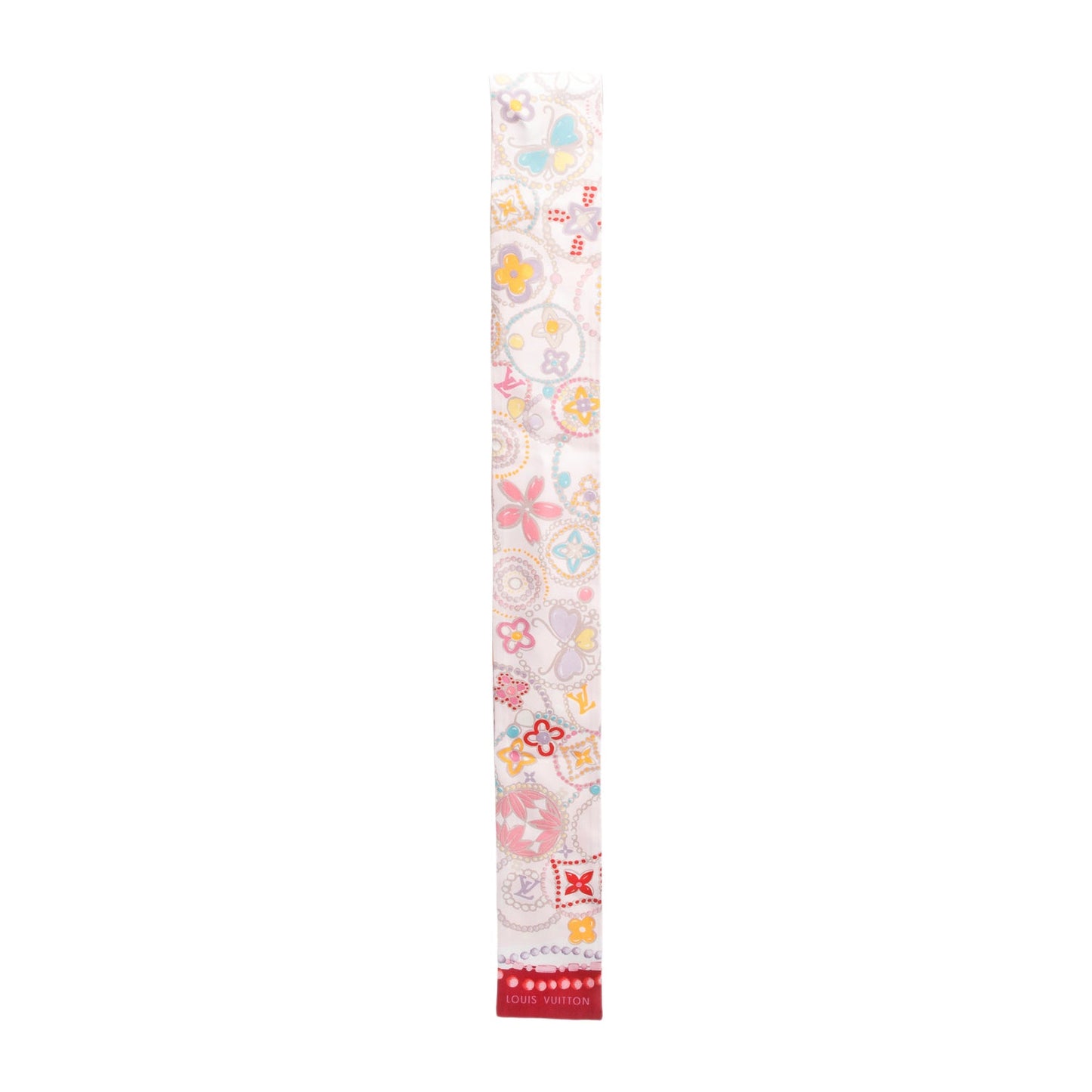 Louis Vuitton Pink & Multicolour Silk Summer Winter Bandeau