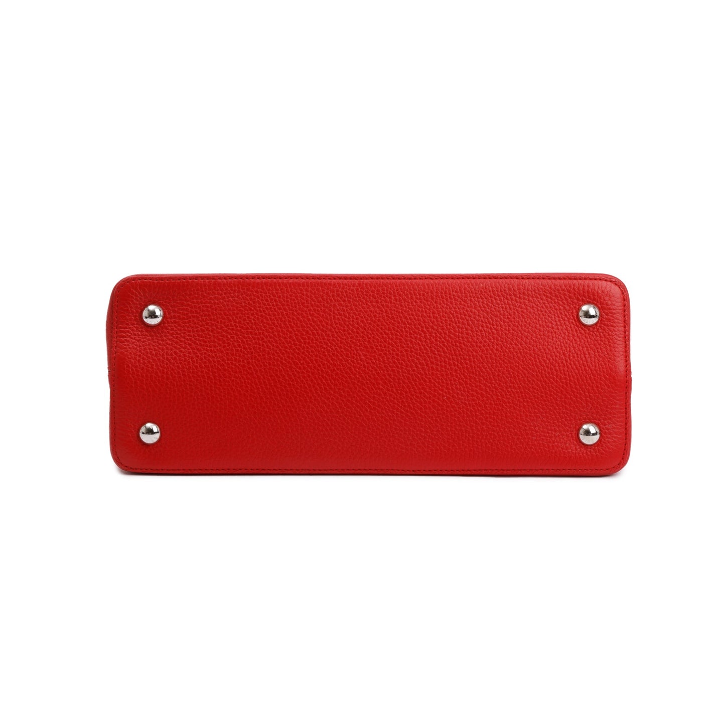 Louis Vuitton Python Trimmed Red Taurillon Capucines MM