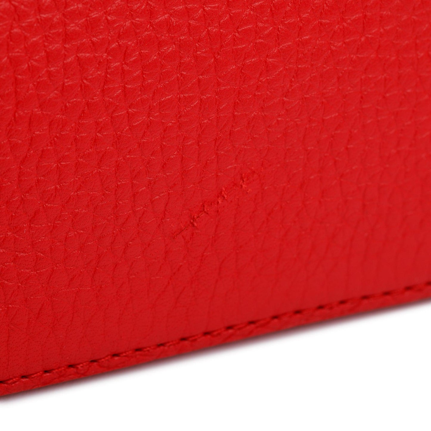 Louis Vuitton Python Trimmed Red Taurillon Capucines MM