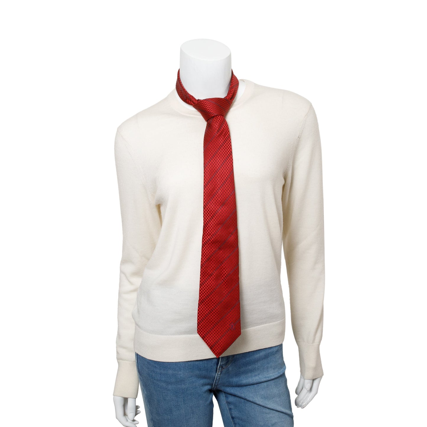 Louis Vuitton Red Classic Silk Tie