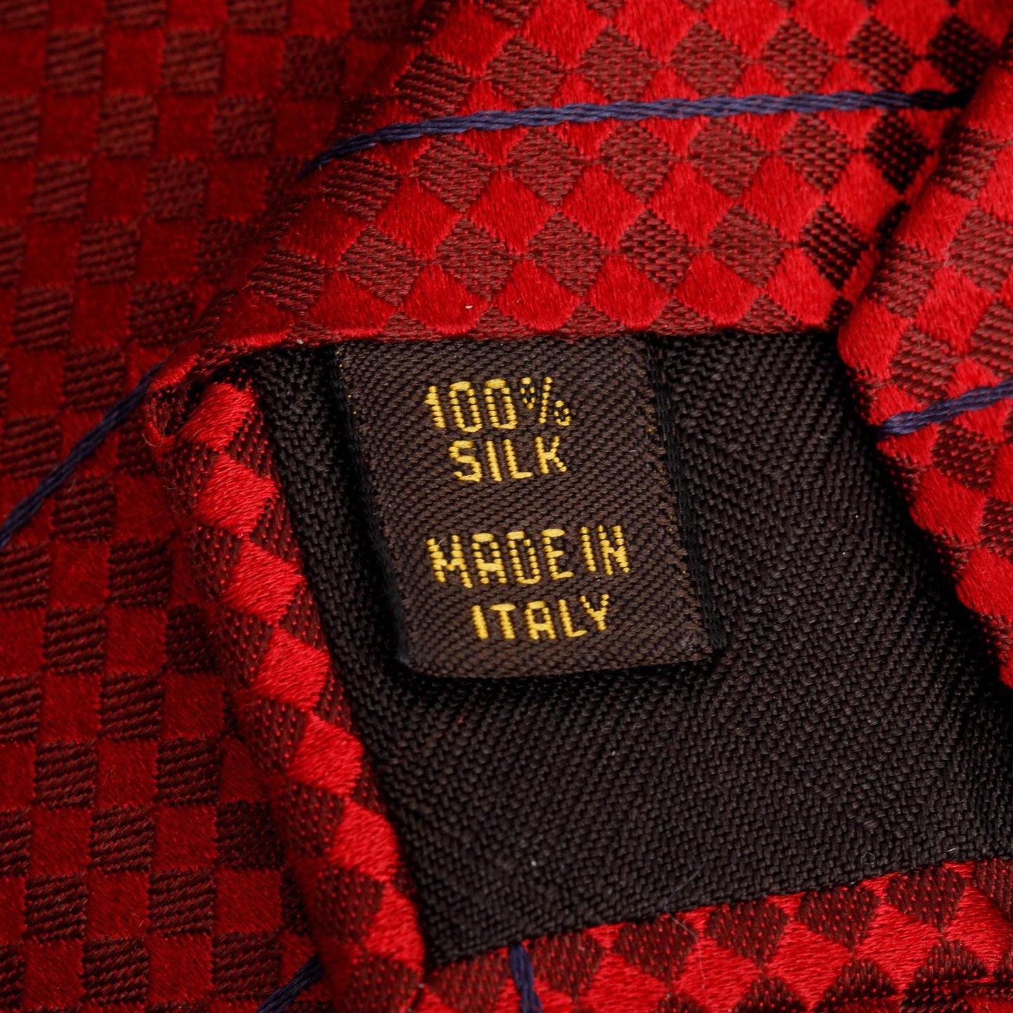 Louis Vuitton Red Classic Silk Tie