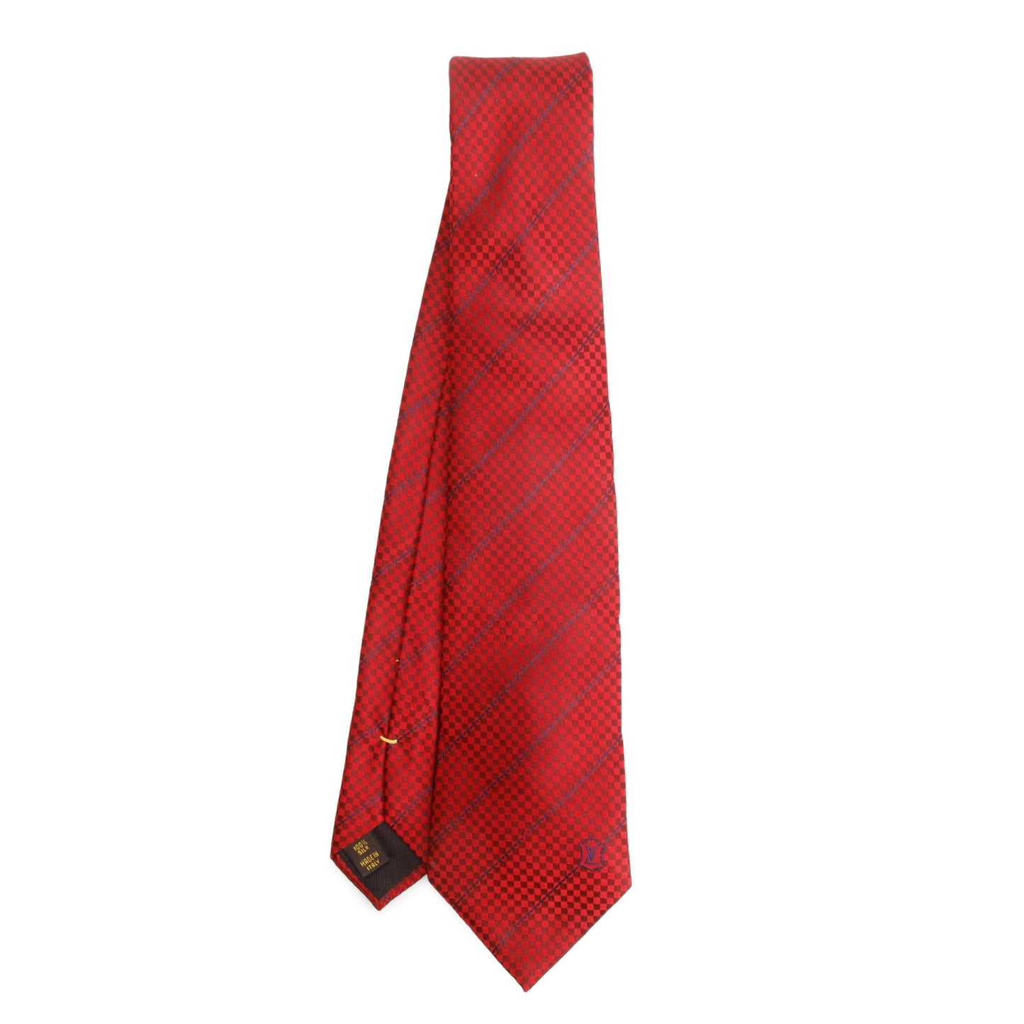 Louis Vuitton Red Classic Silk Tie