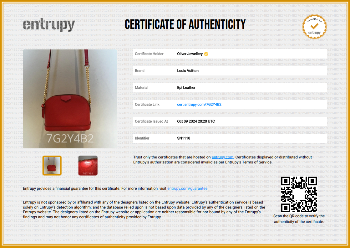 Louis Vuitton Red Epi Leather Alma Mini