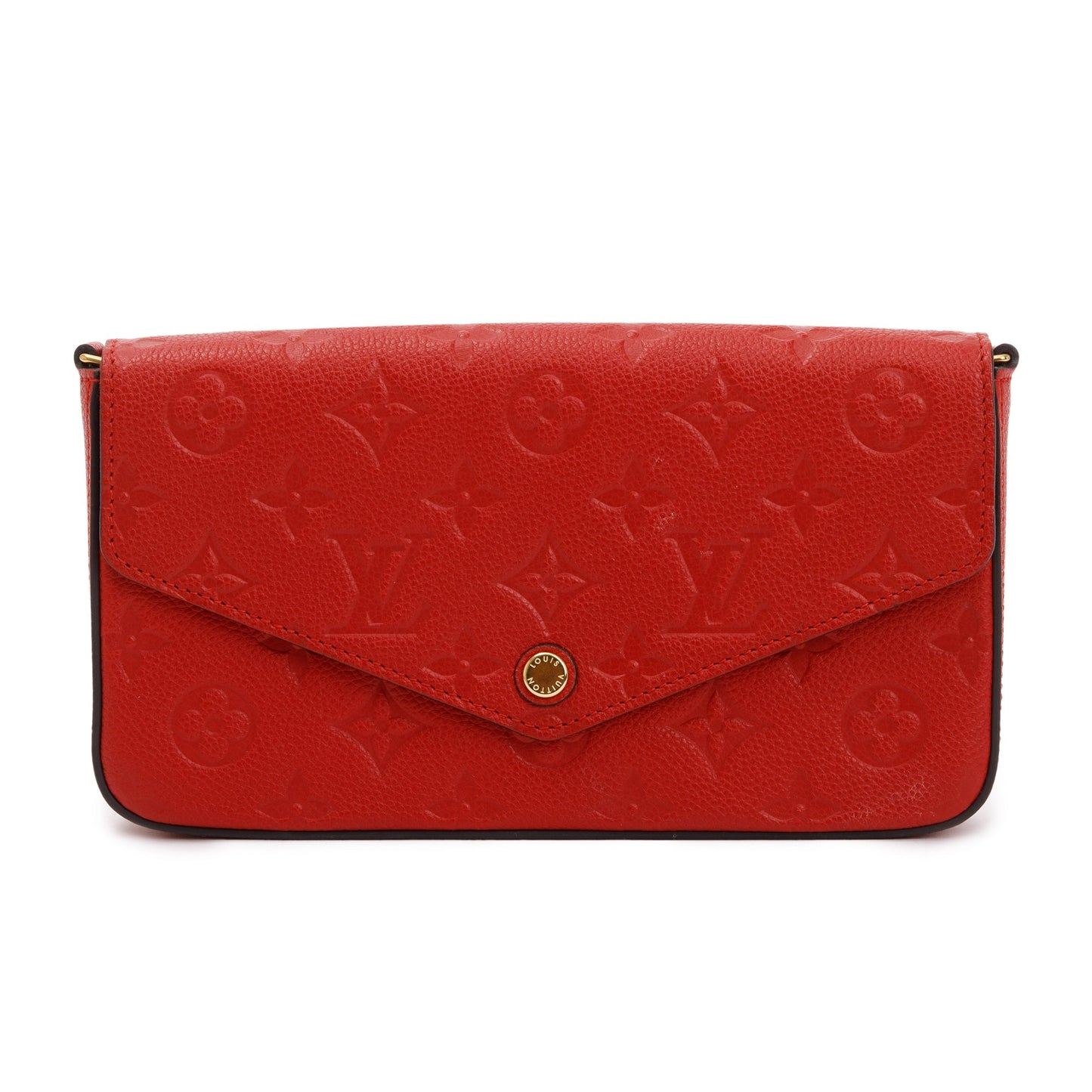 Louis Vuitton Red Monogram Empreinte Leather Felicie Pochette