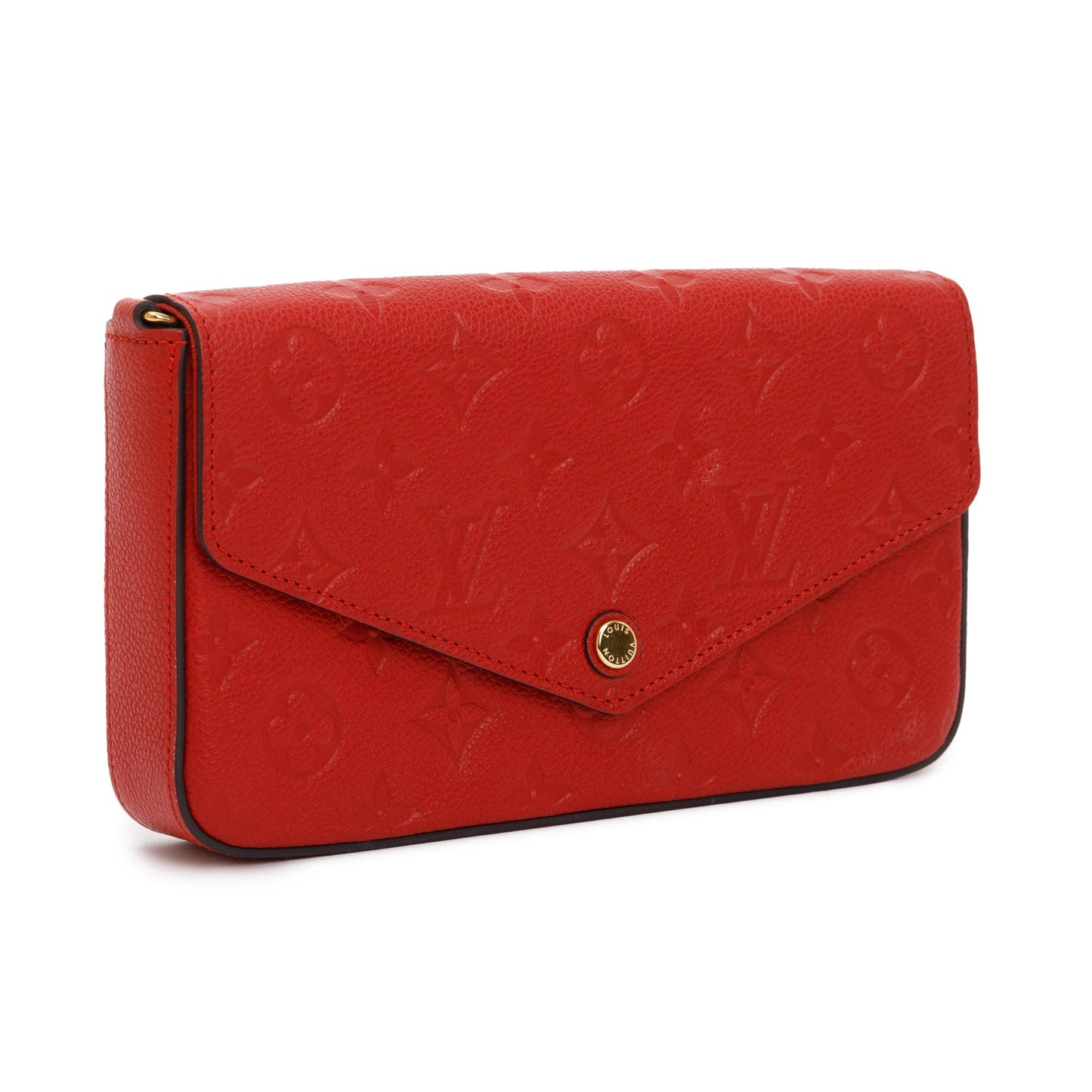Louis Vuitton Red Monogram Empreinte Leather Felicie Pochette