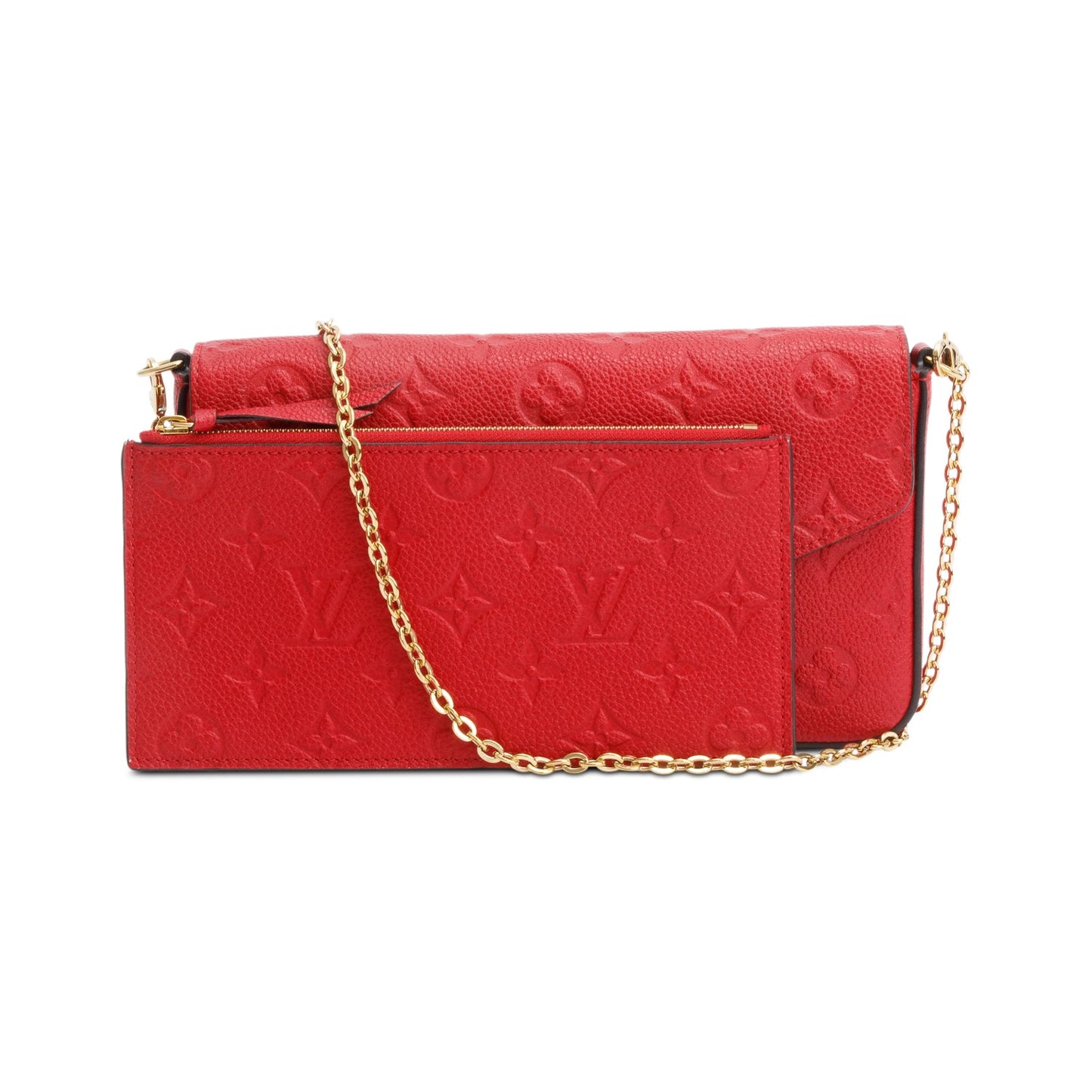 Louis Vuitton Red Monogram Empreinte Leather Felicie Pochette
