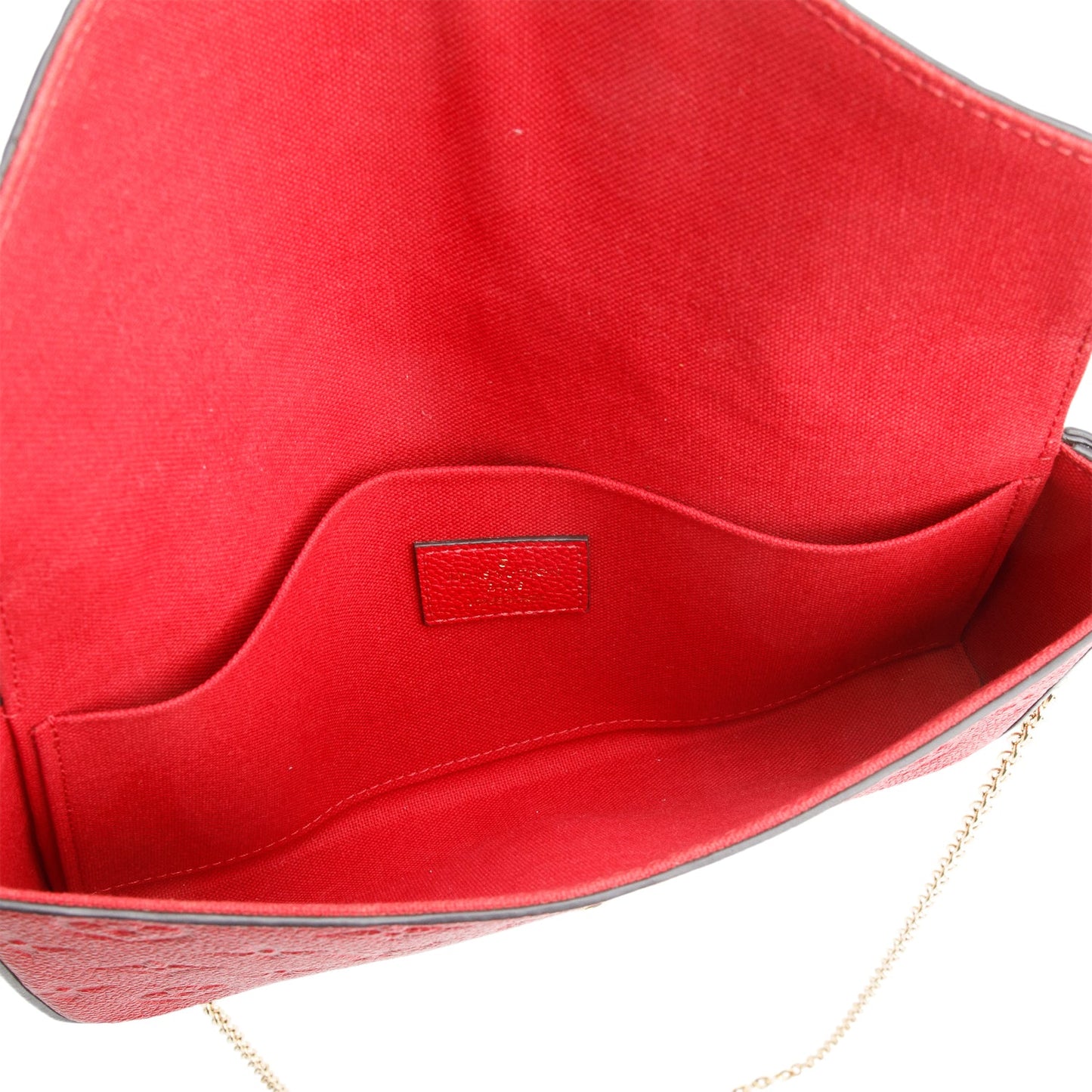 Louis Vuitton Red Monogram Empreinte Leather Felicie Pochette