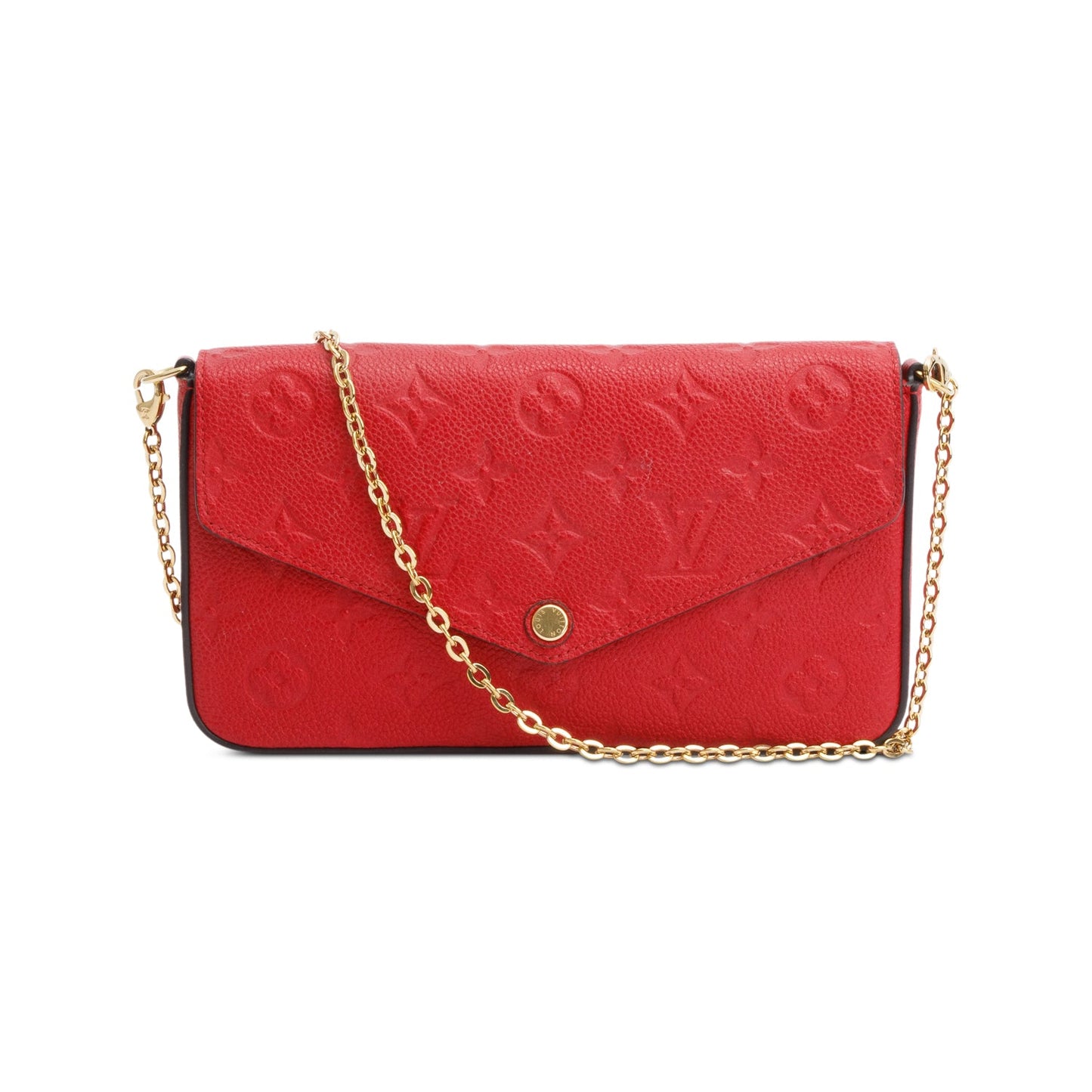 Louis Vuitton Red Monogram Empreinte Leather Felicie Pochette