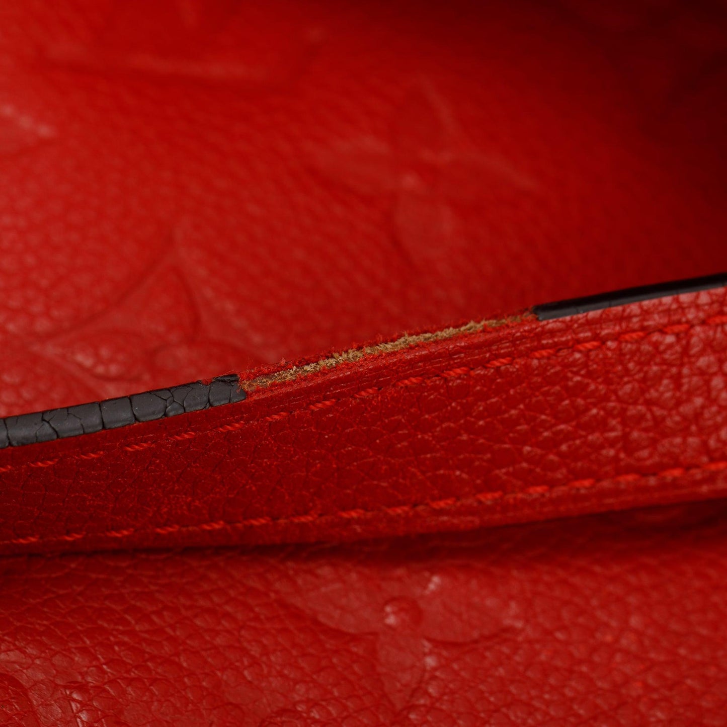 Louis Vuitton Red Monogram Empreinte Leather Pochette Metis