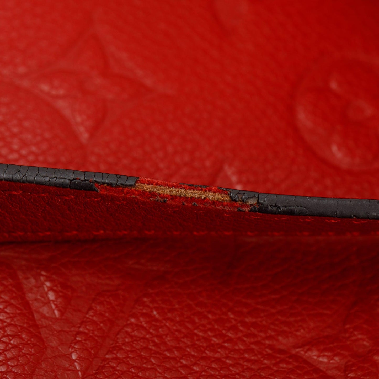 Louis Vuitton Red Monogram Empreinte Leather Pochette Metis