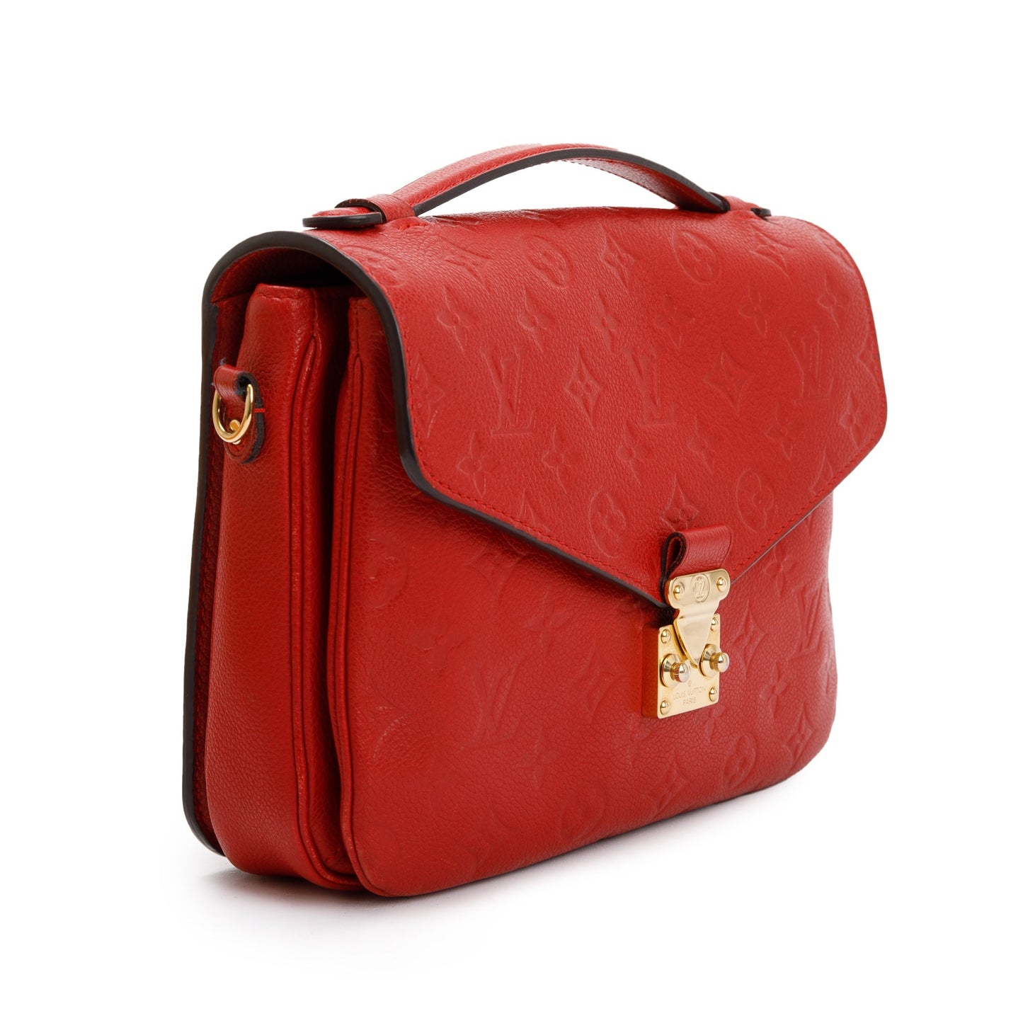 Louis Vuitton Red Monogram Empreinte Leather Pochette Metis