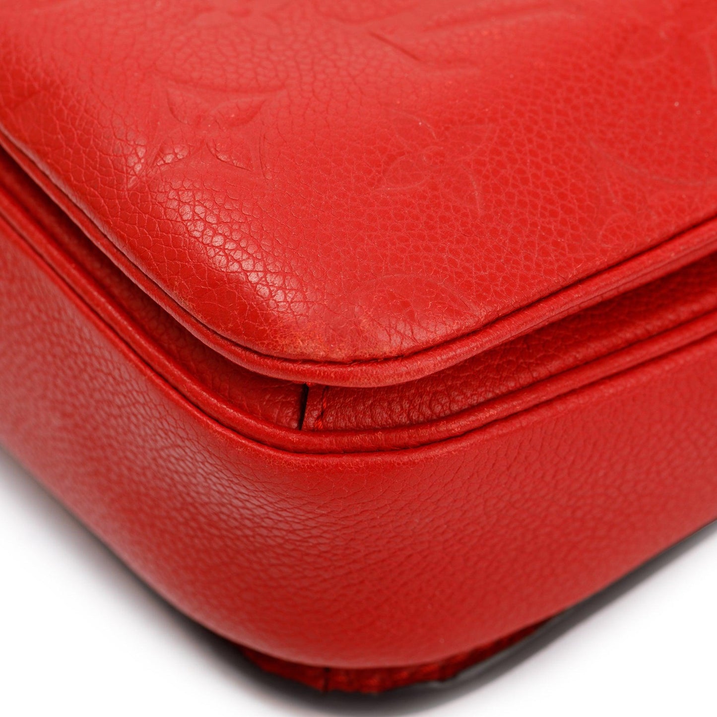 Louis Vuitton Red Monogram Empreinte Leather Pochette Metis