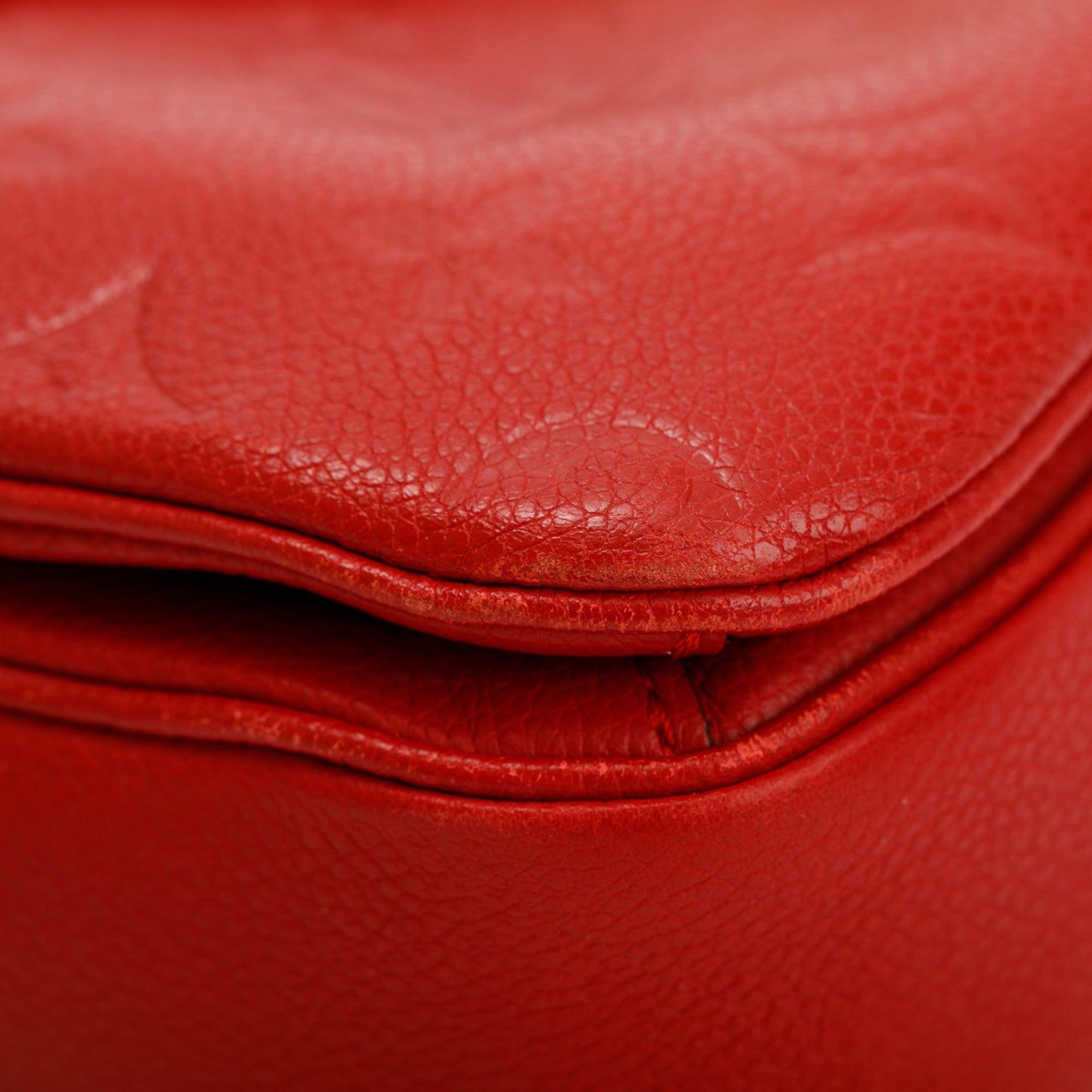 Louis Vuitton Red Monogram Empreinte Leather Pochette Metis