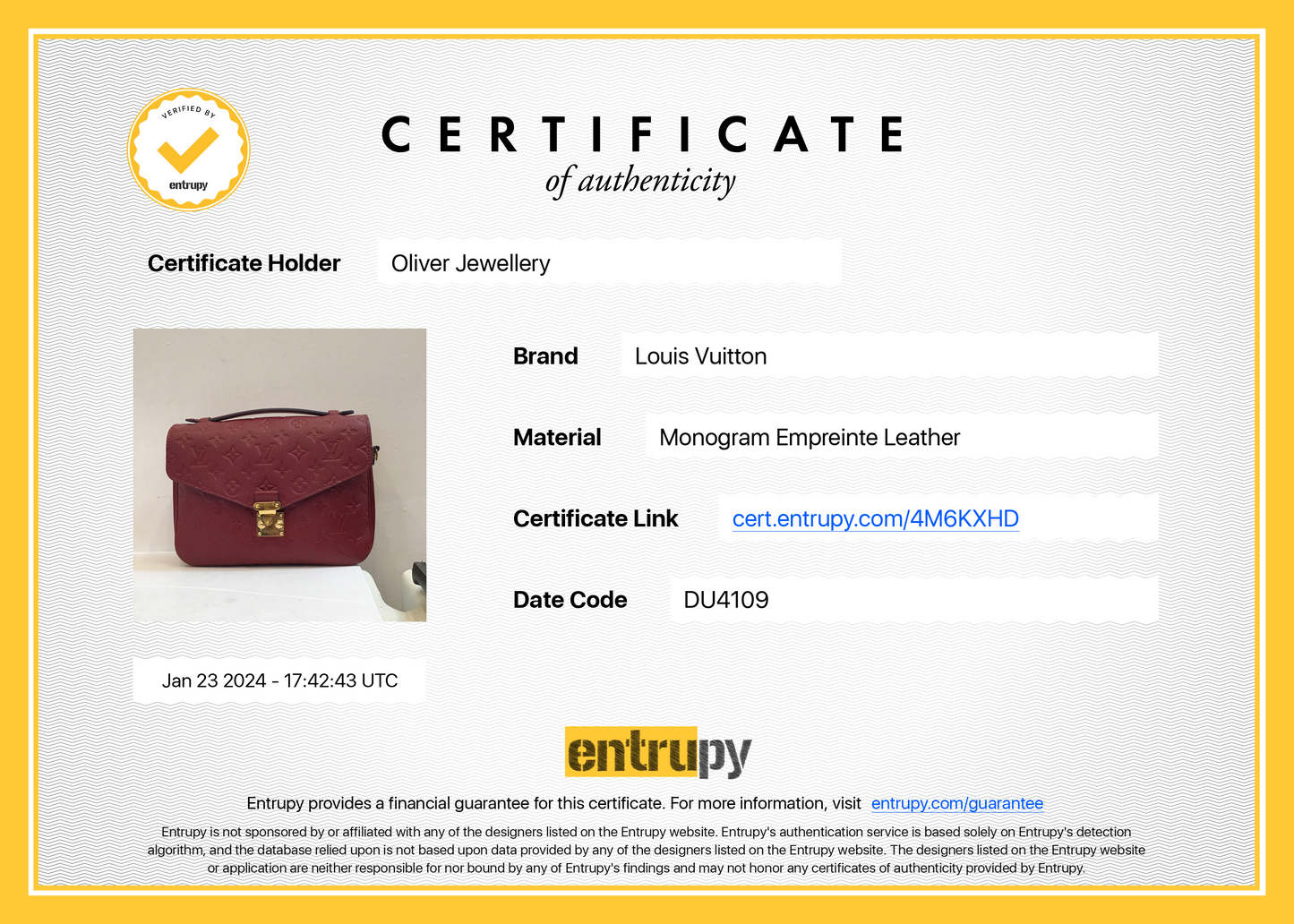 Louis Vuitton Red Monogram Empreinte Leather Pochette Metis