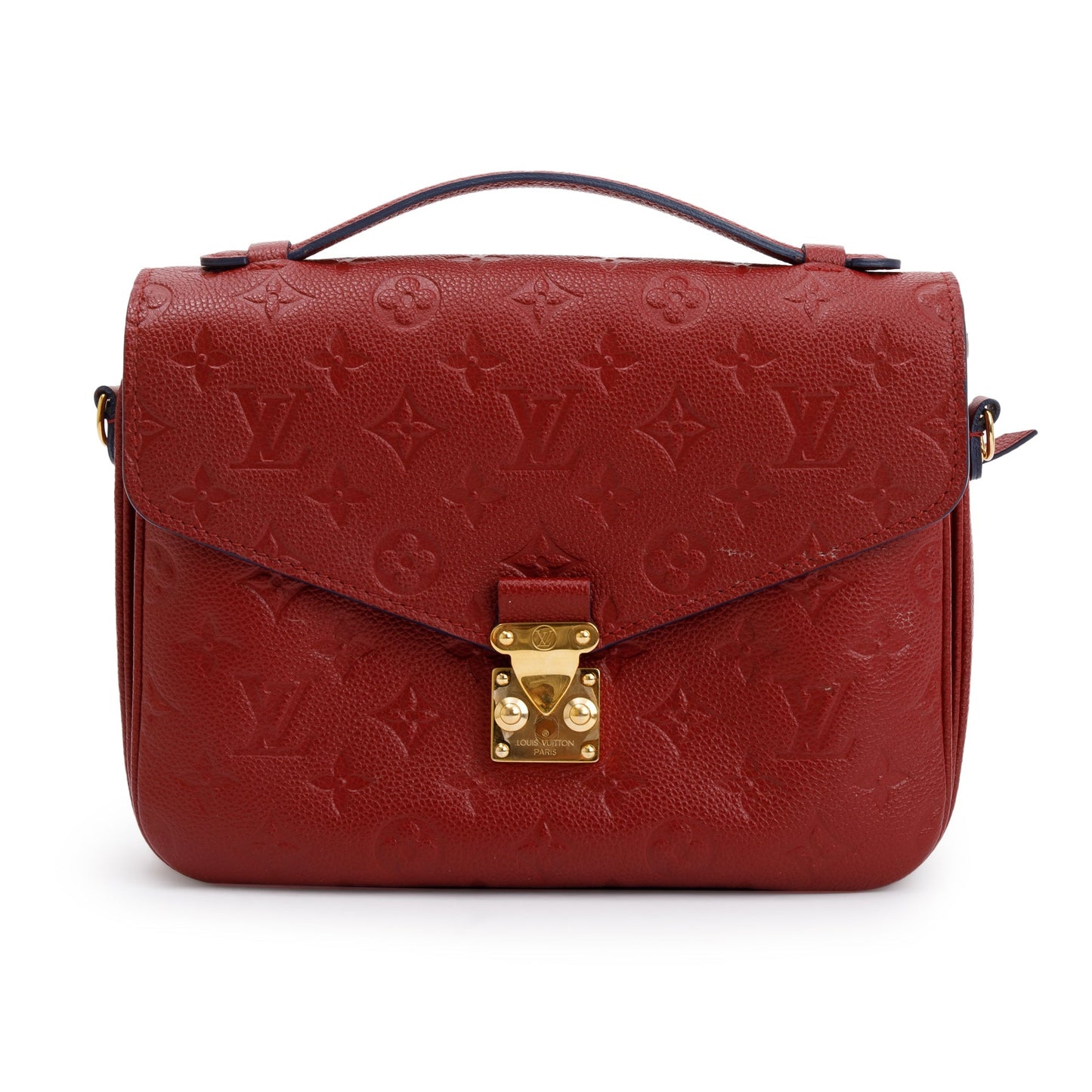 Louis Vuitton Red Monogram Empreinte Leather Pochette Metis