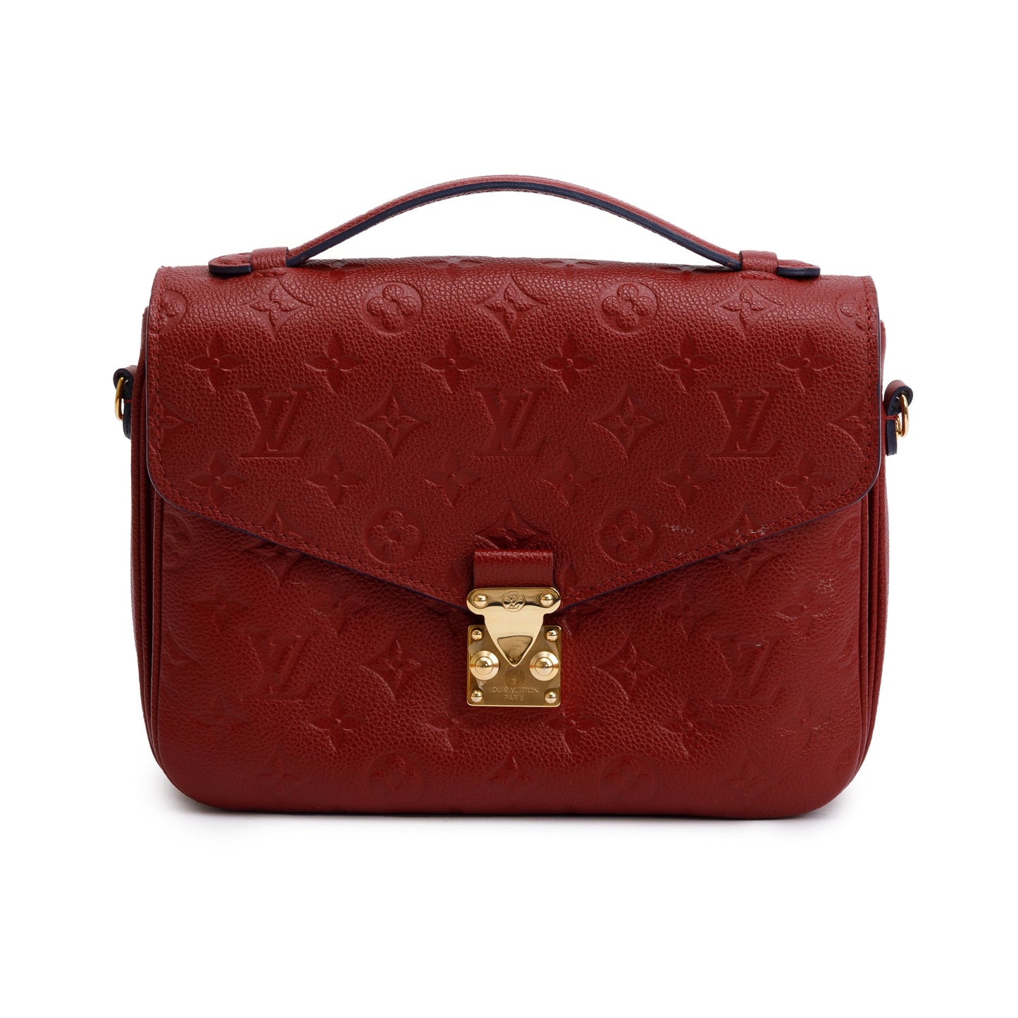 Louis Vuitton Red Monogram Empreinte Leather Pochette Metis