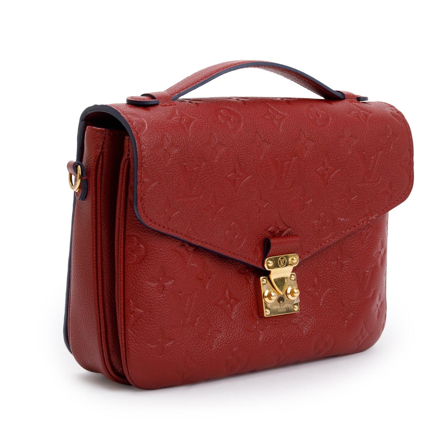 Louis Vuitton Red Monogram Empreinte Leather Pochette Metis