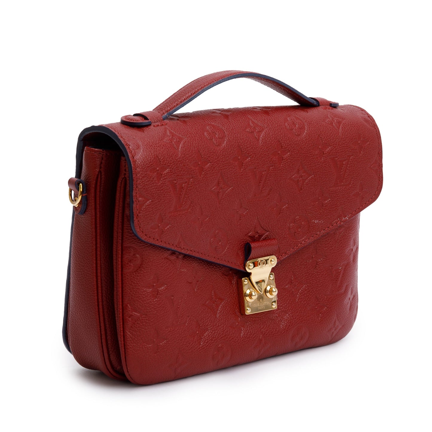 Louis Vuitton Red Monogram Empreinte Leather Pochette Metis