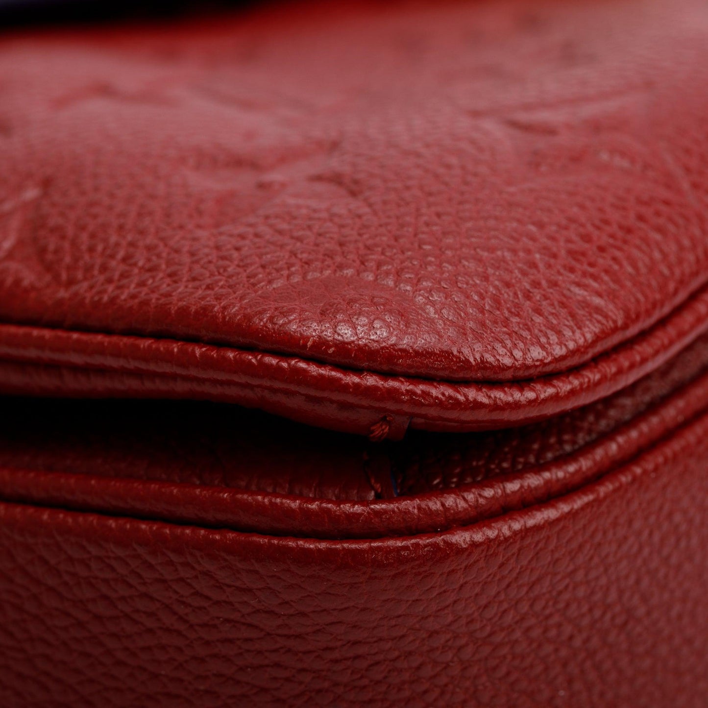 Louis Vuitton Red Monogram Empreinte Leather Pochette Metis