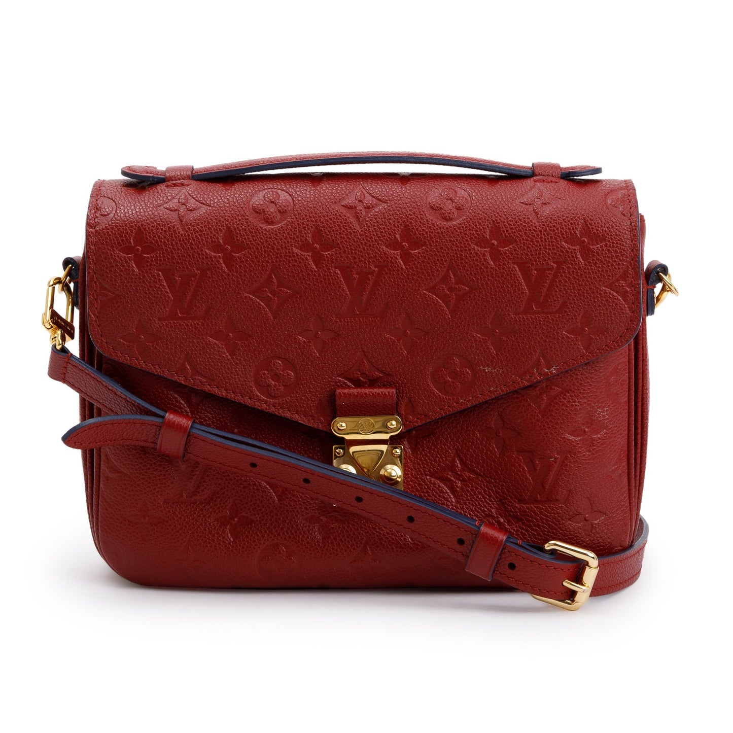 Louis Vuitton Red Monogram Empreinte Leather Pochette Metis