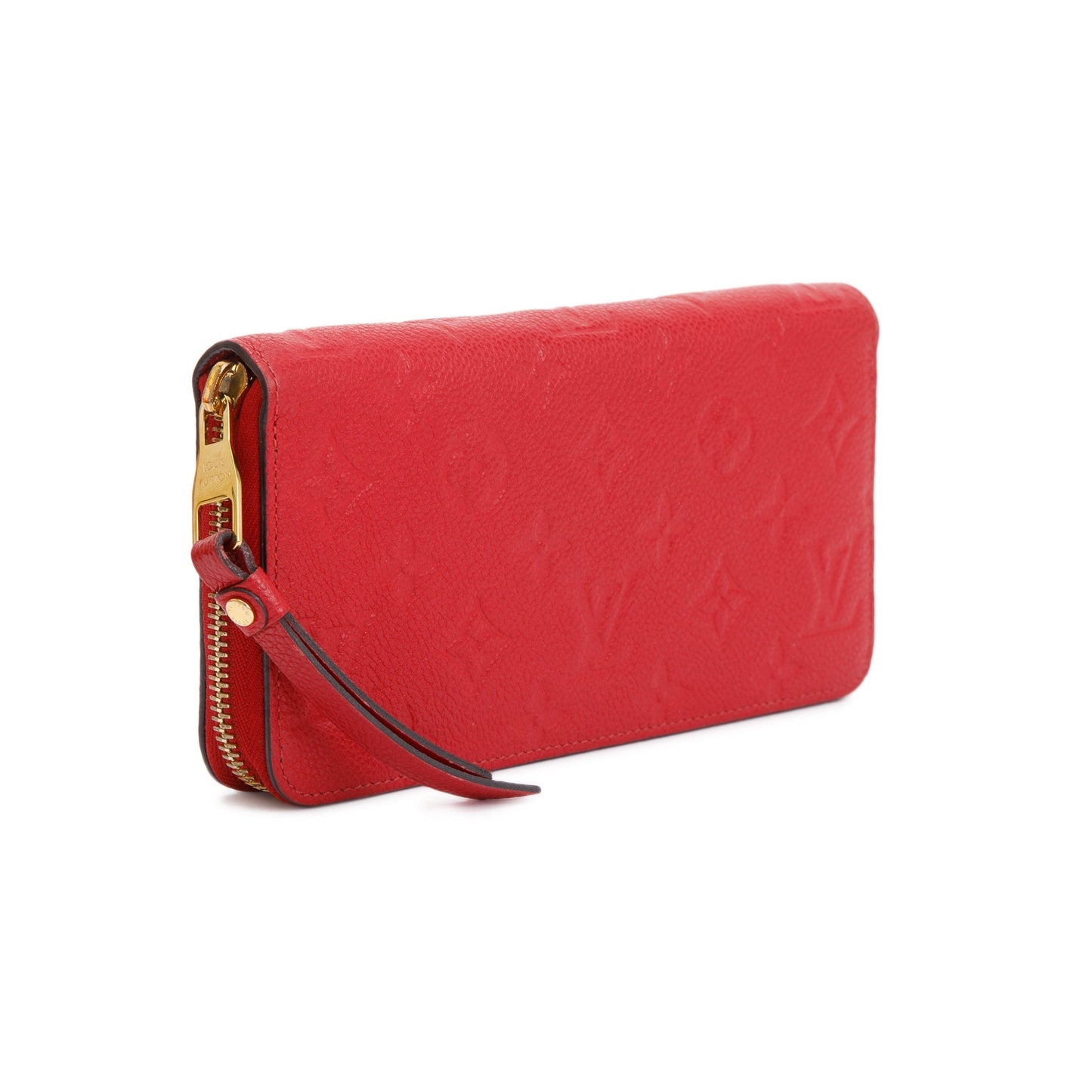 Louis Vuitton Red Monogram Empreinte Leather Zippy Wallet