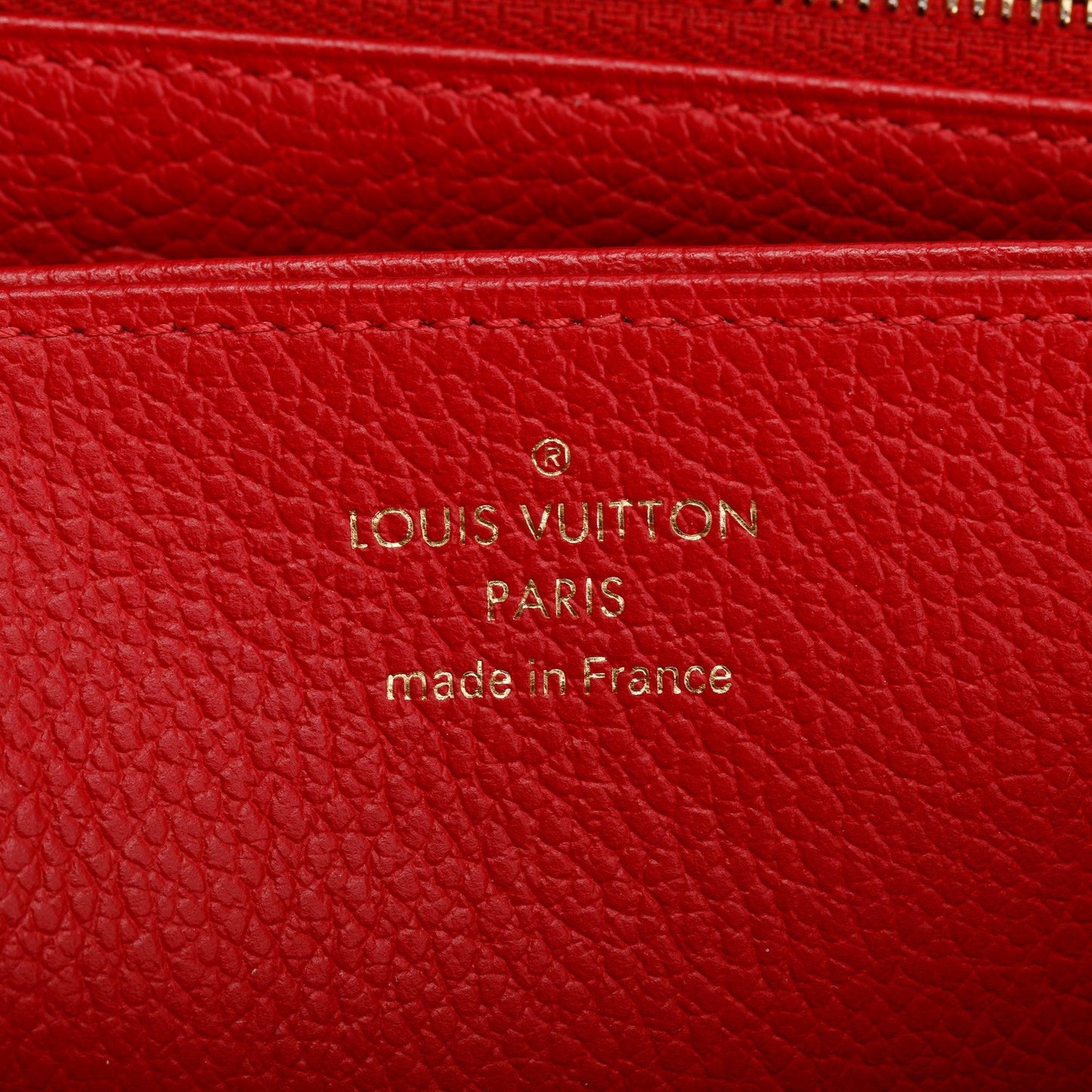Louis Vuitton Red Monogram Empreinte Leather Zippy Wallet