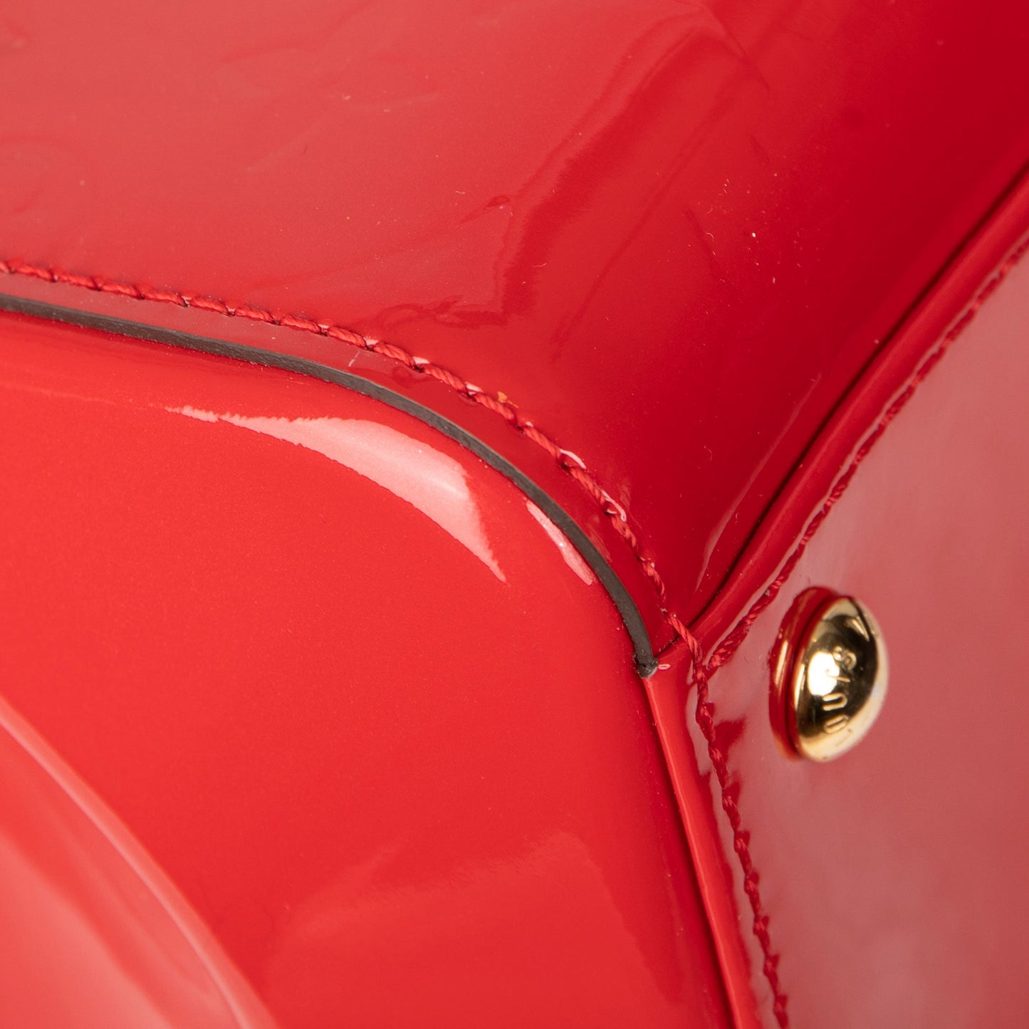 Louis Vuitton Red Monogram Vernis Brea MM