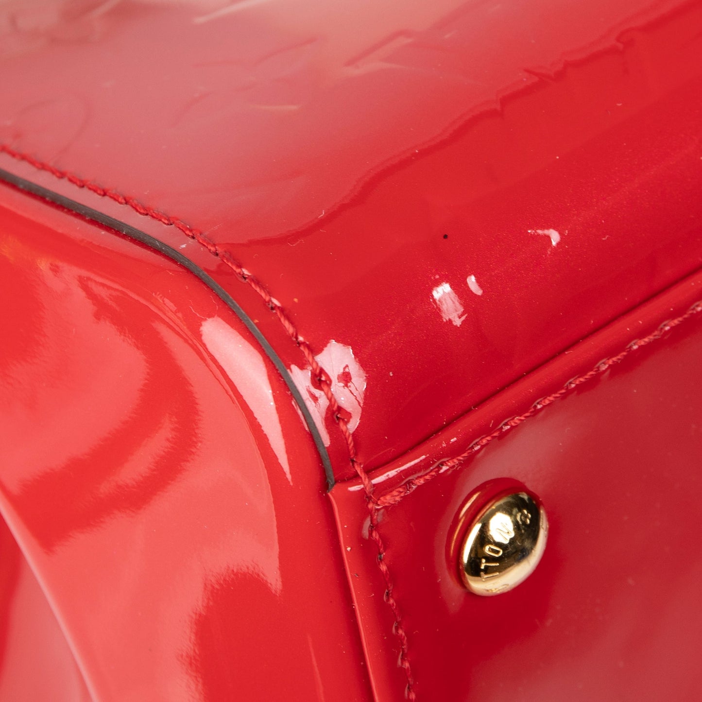Louis Vuitton Red Monogram Vernis Brea MM