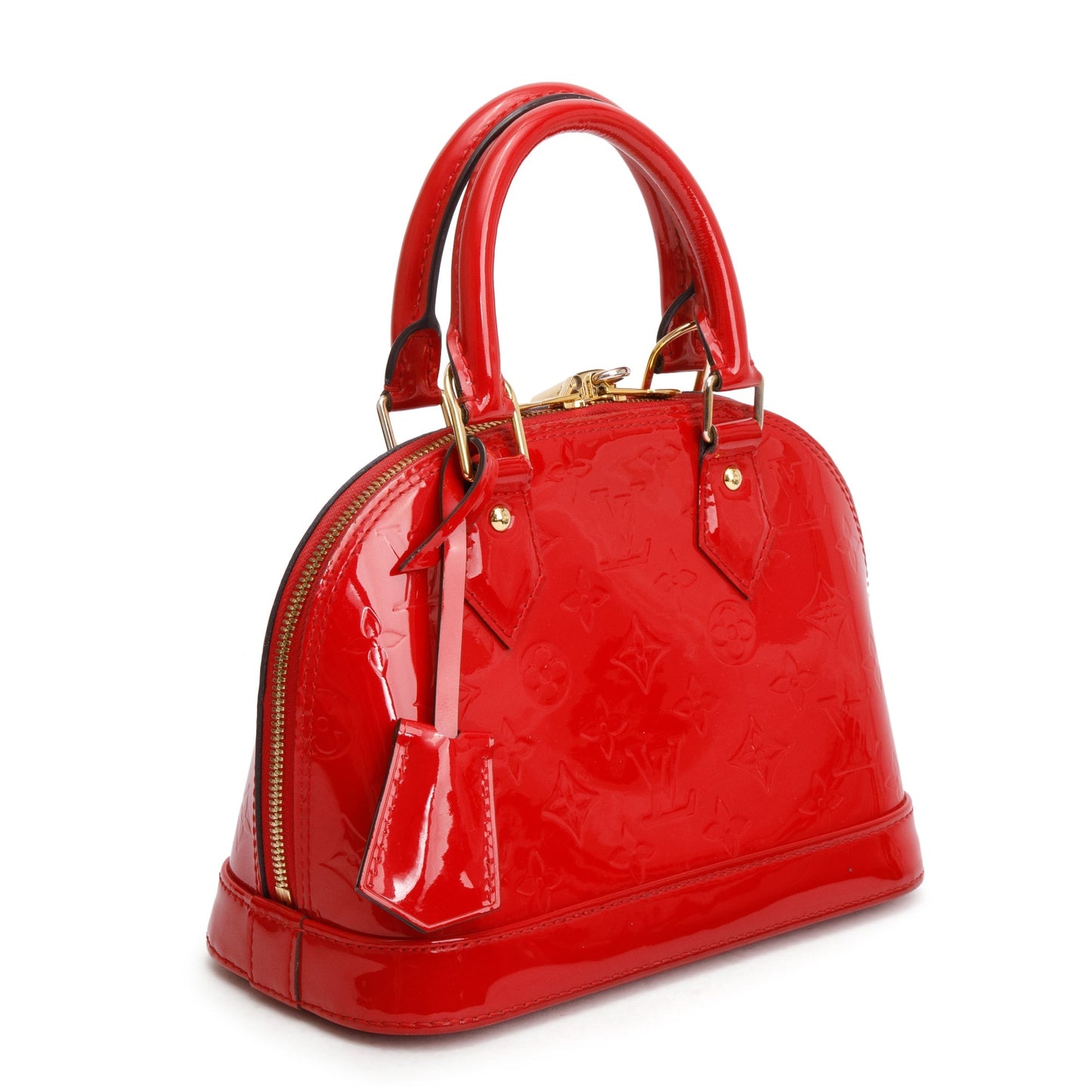 Louis Vuitton Red Monogram Vernis Leather Alma BB