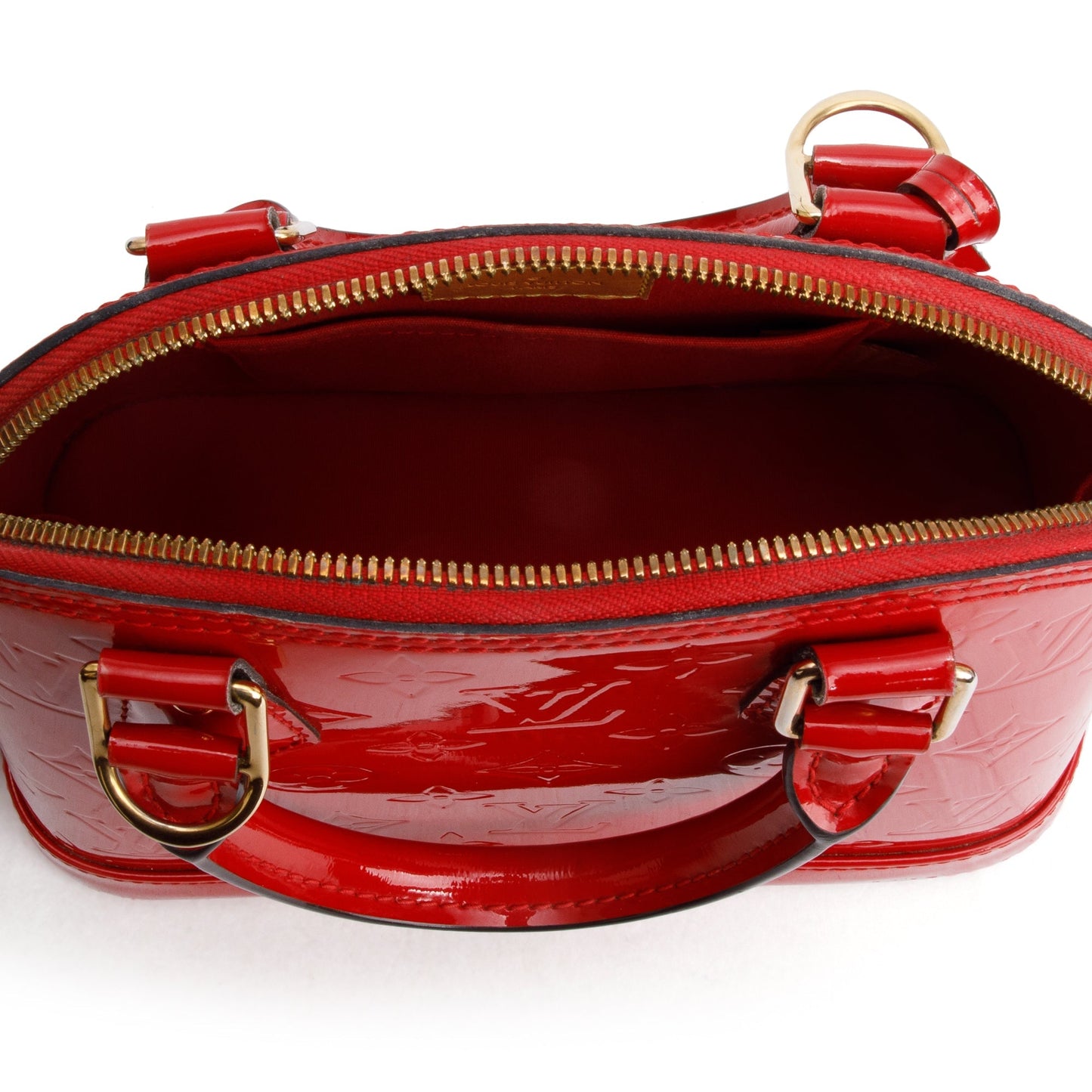 Louis Vuitton Red Monogram Vernis Leather Alma BB