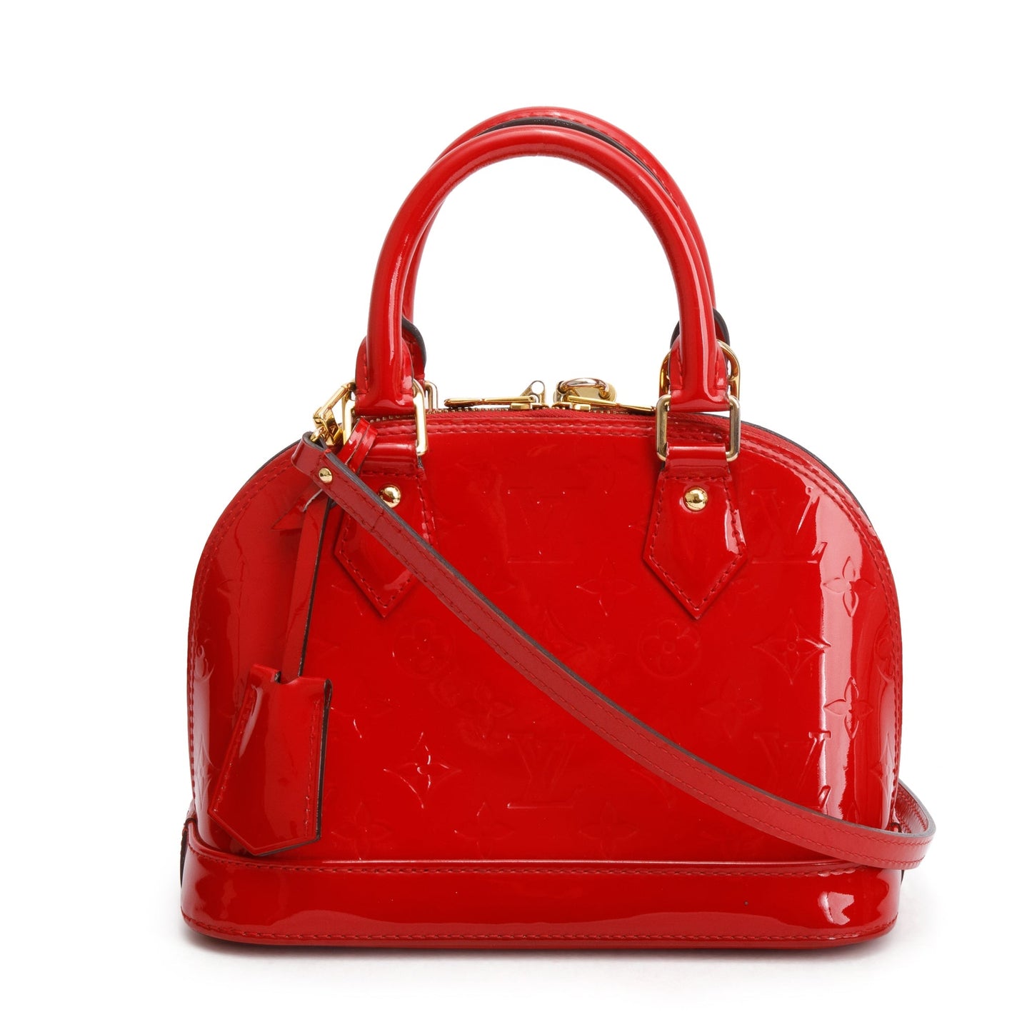 Louis Vuitton Red Monogram Vernis Leather Alma BB