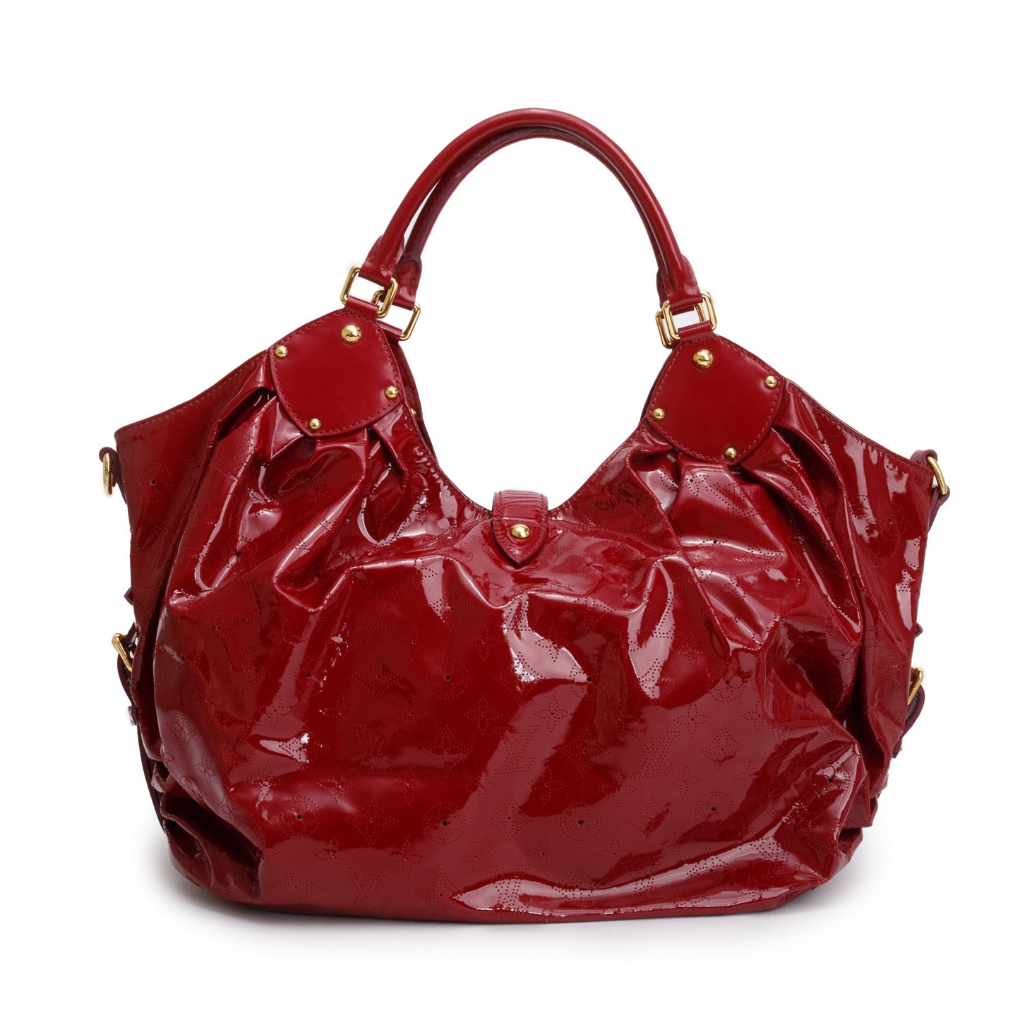 Louis Vuitton Red Patent Mahina Leather L Hobo