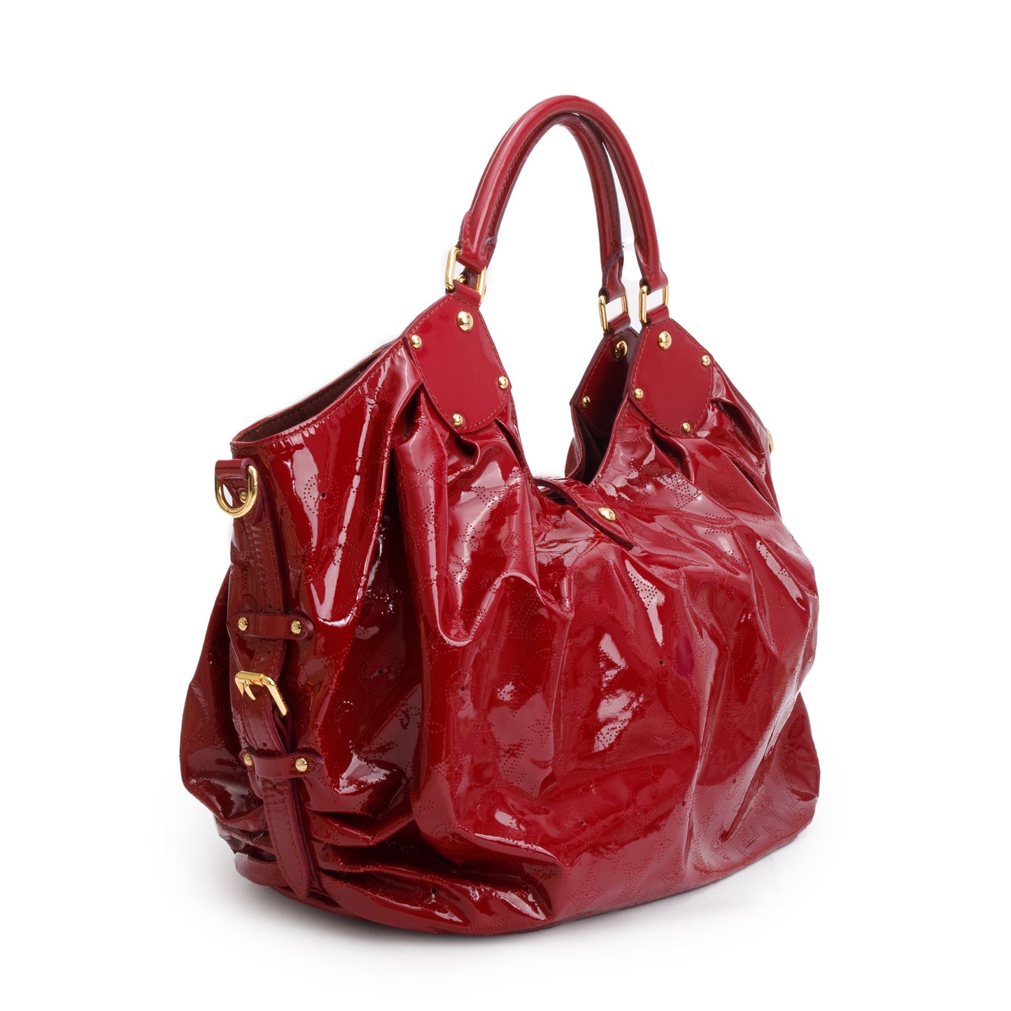 Louis Vuitton Red Patent Mahina Leather L Hobo