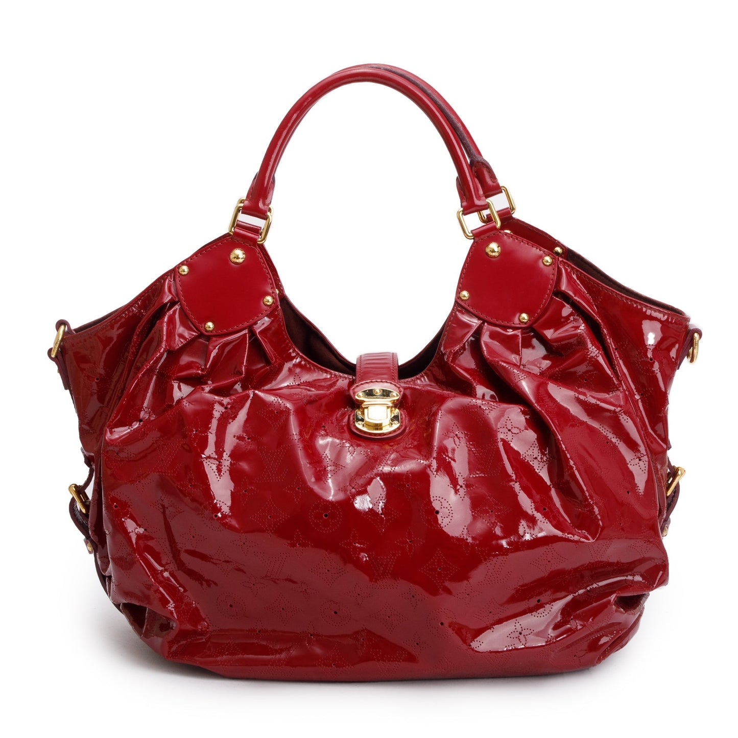 Louis Vuitton Red Patent Mahina Leather L Hobo