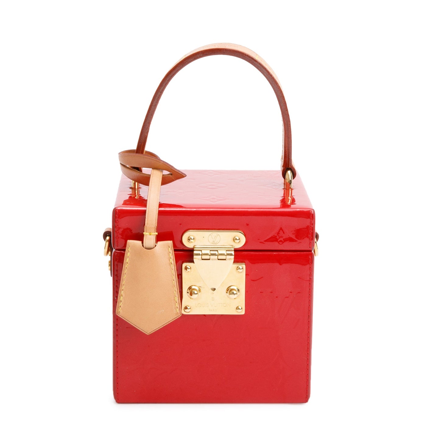 Louis Vuitton Red Vernis Leather Bleecker Box