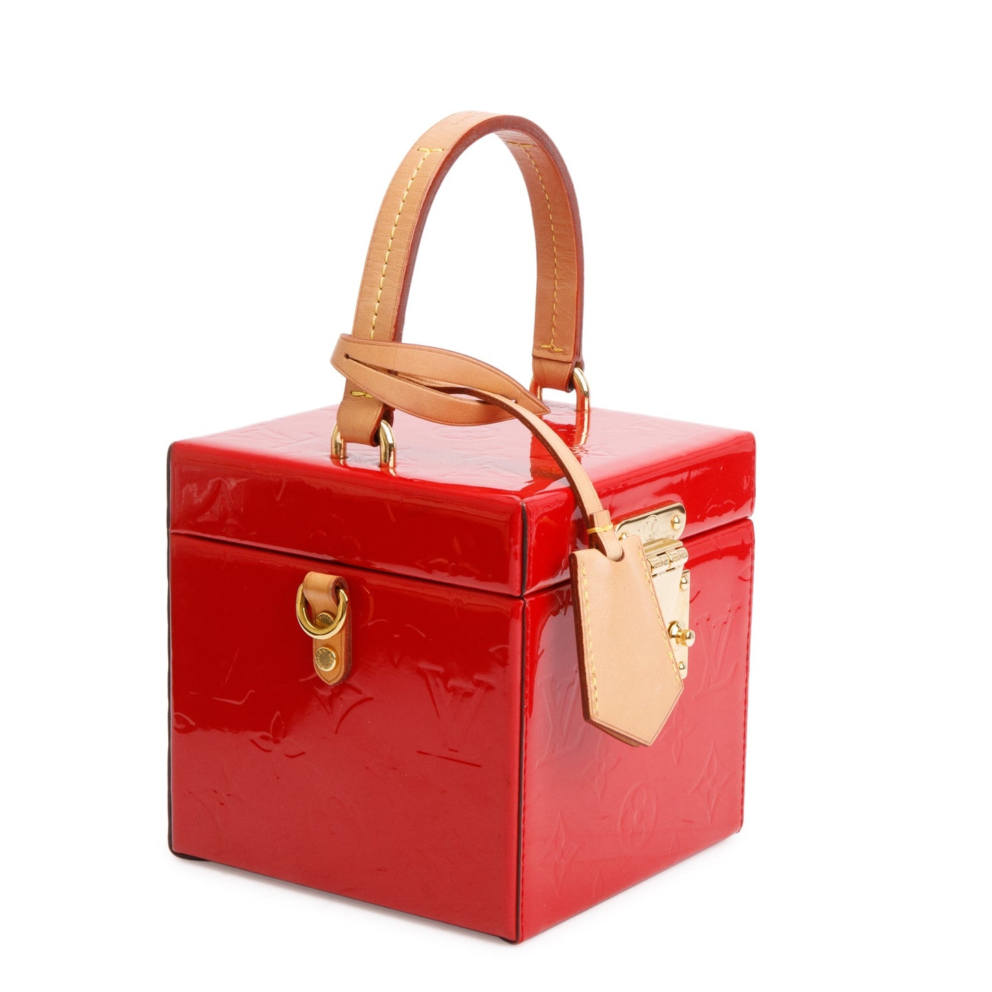 Louis Vuitton Red Vernis Leather Bleecker Box