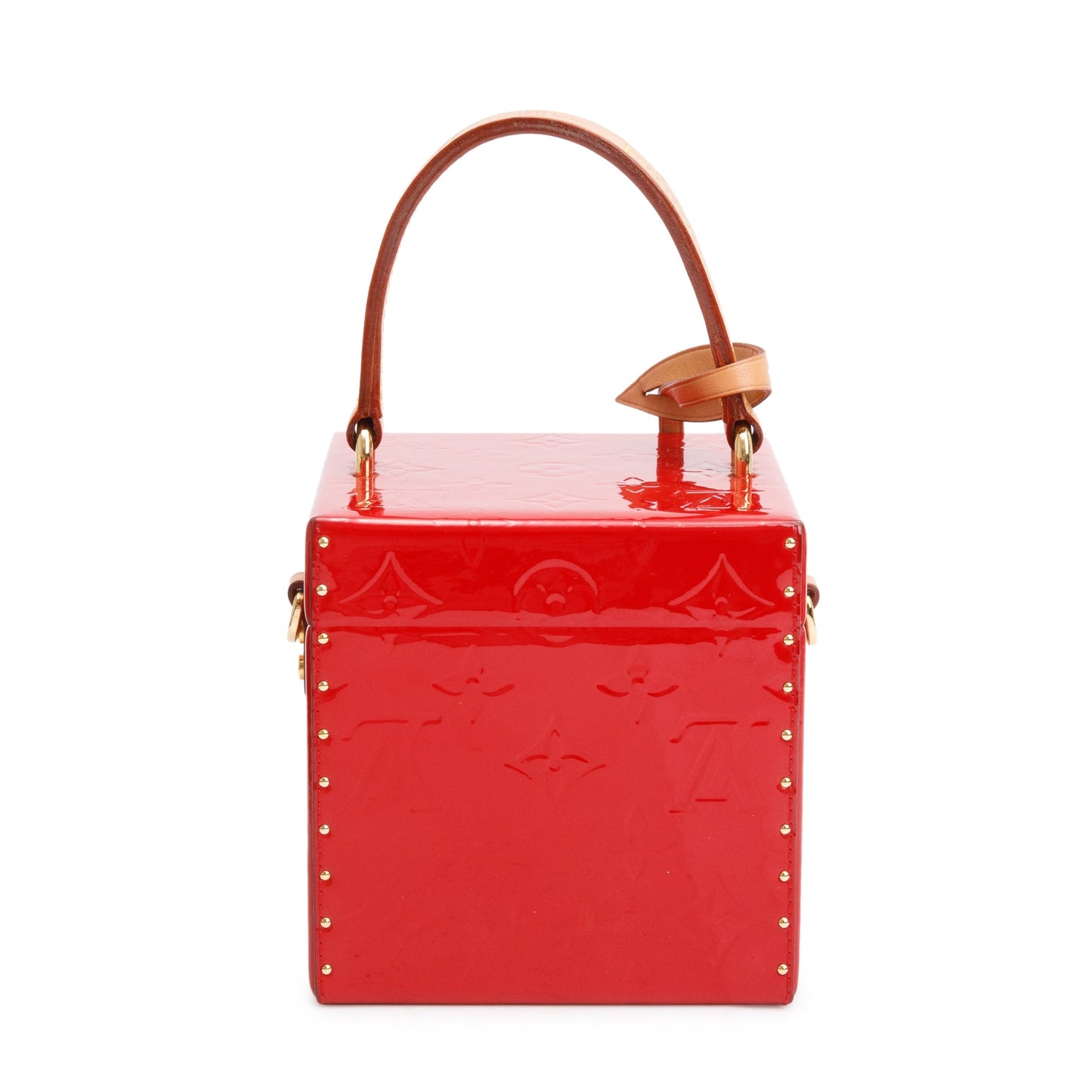 Louis Vuitton Red Vernis Leather Bleecker Box