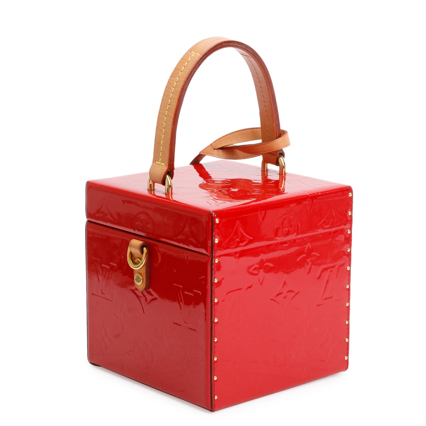 Louis Vuitton Red Vernis Leather Bleecker Box