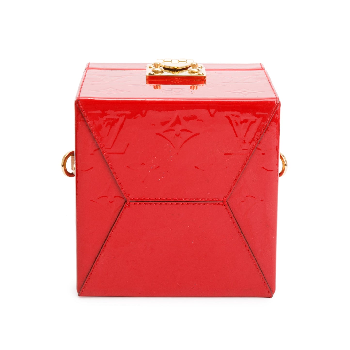 Louis Vuitton Red Vernis Leather Bleecker Box