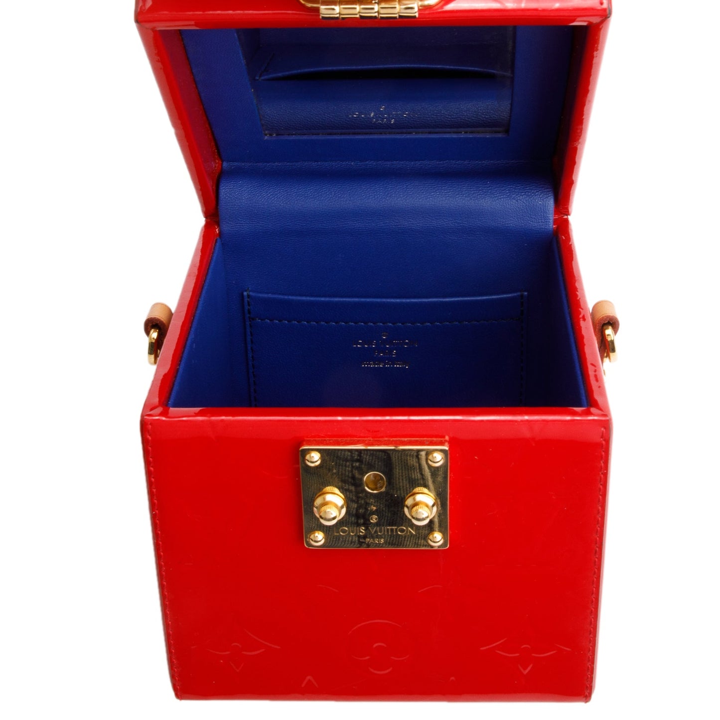 Louis Vuitton Red Vernis Leather Bleecker Box