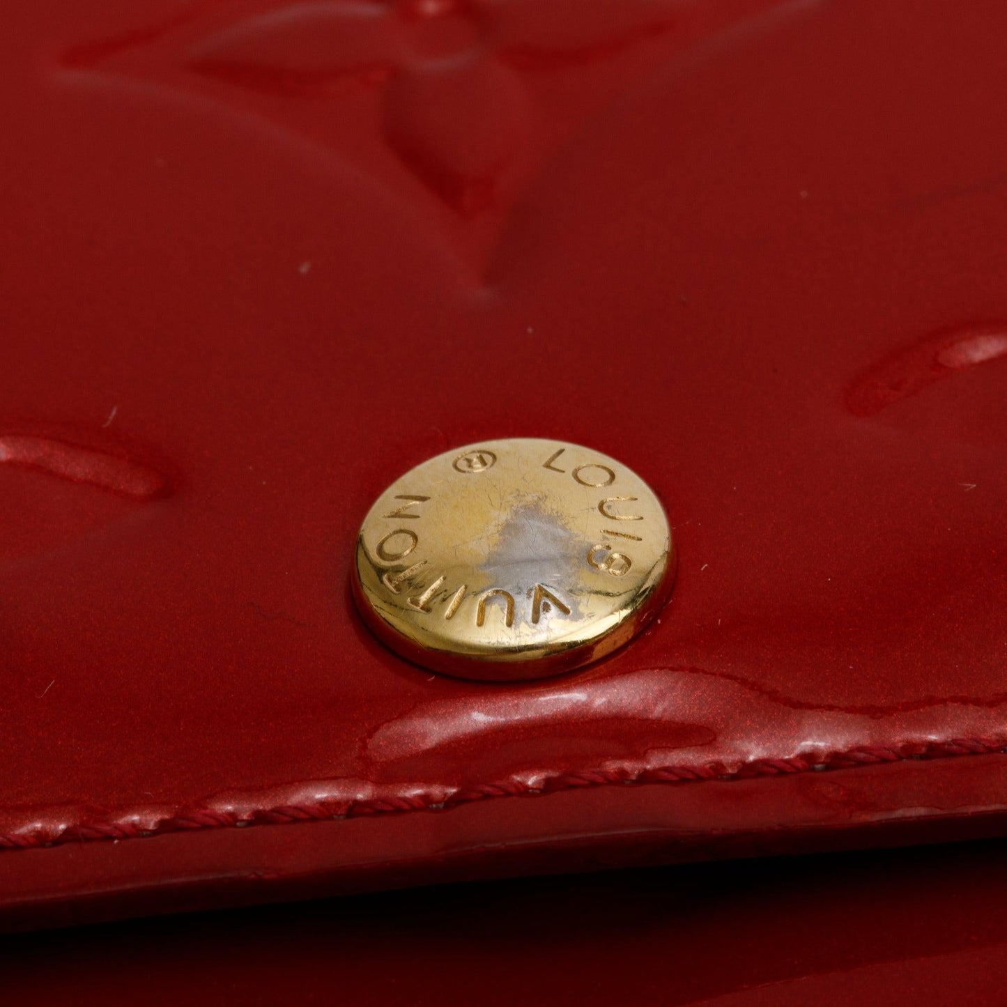 Louis Vuitton Red Vernis Leather Sarah Wallet