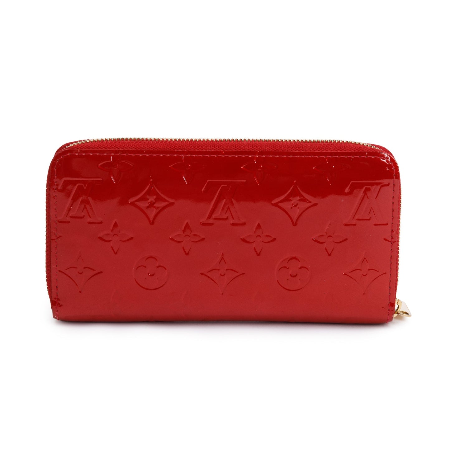 Louis Vuitton Red Vernis Leather Zippy Wallet