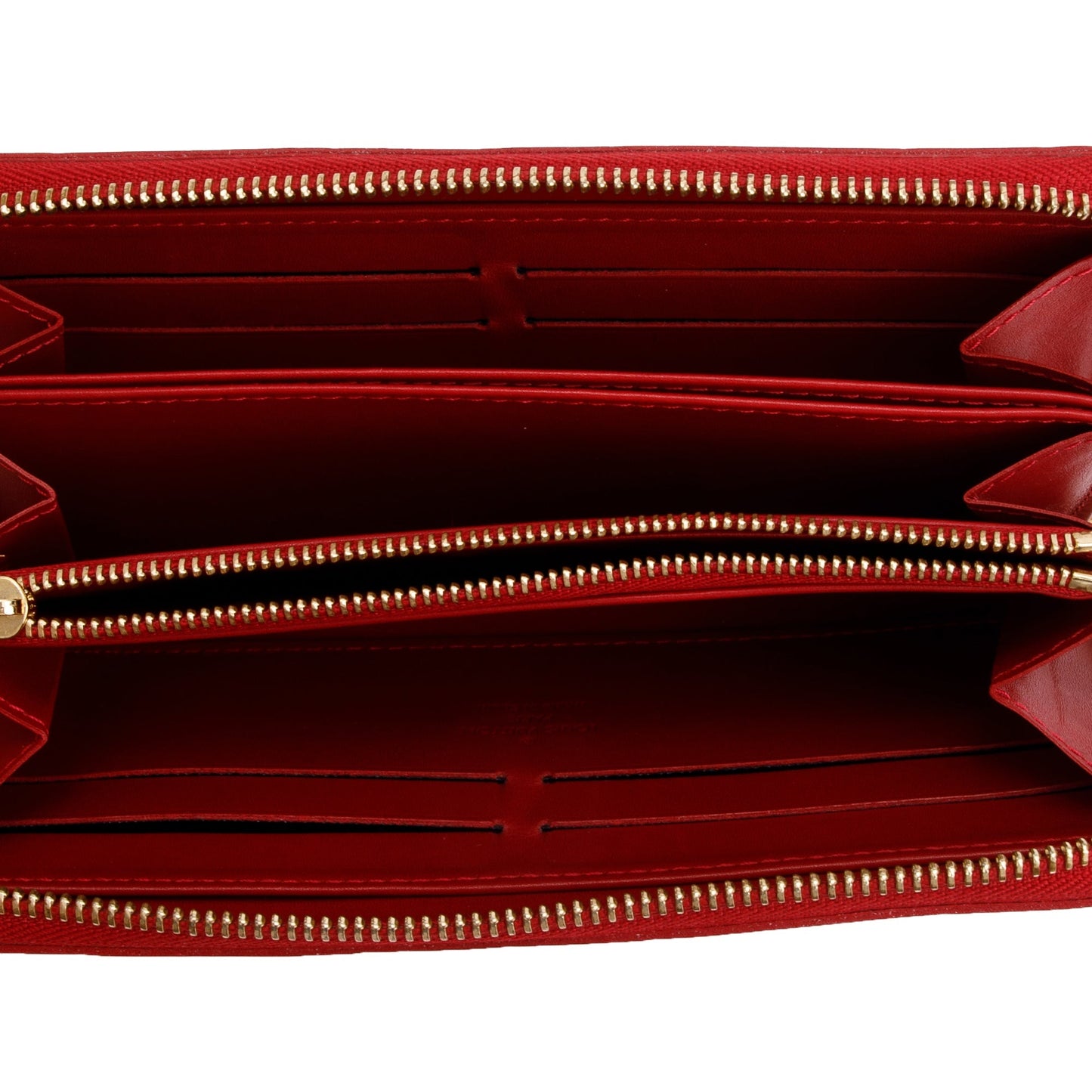 Louis Vuitton Red Vernis Leather Zippy Wallet
