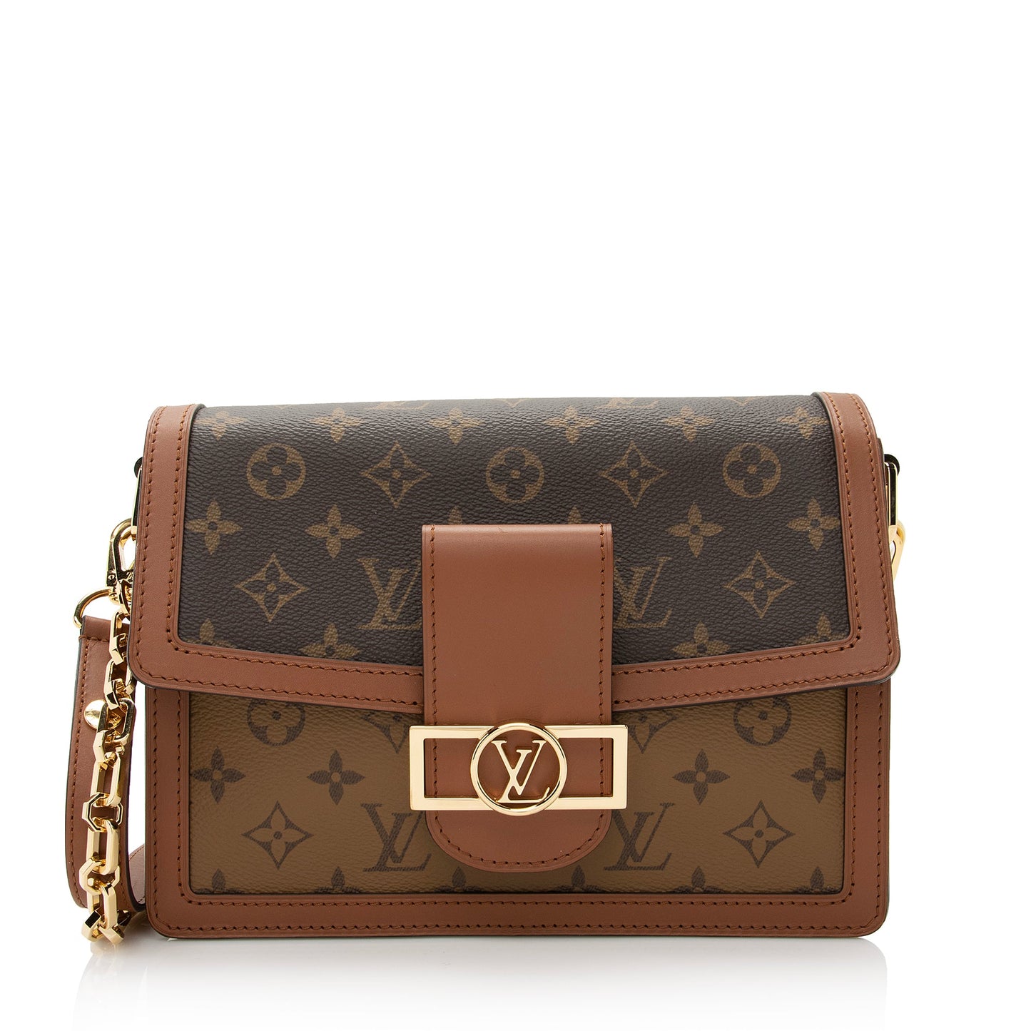 Louis Vuitton Reverse Monogram Dauphine MM Shoulder Bag (SHF-22333)